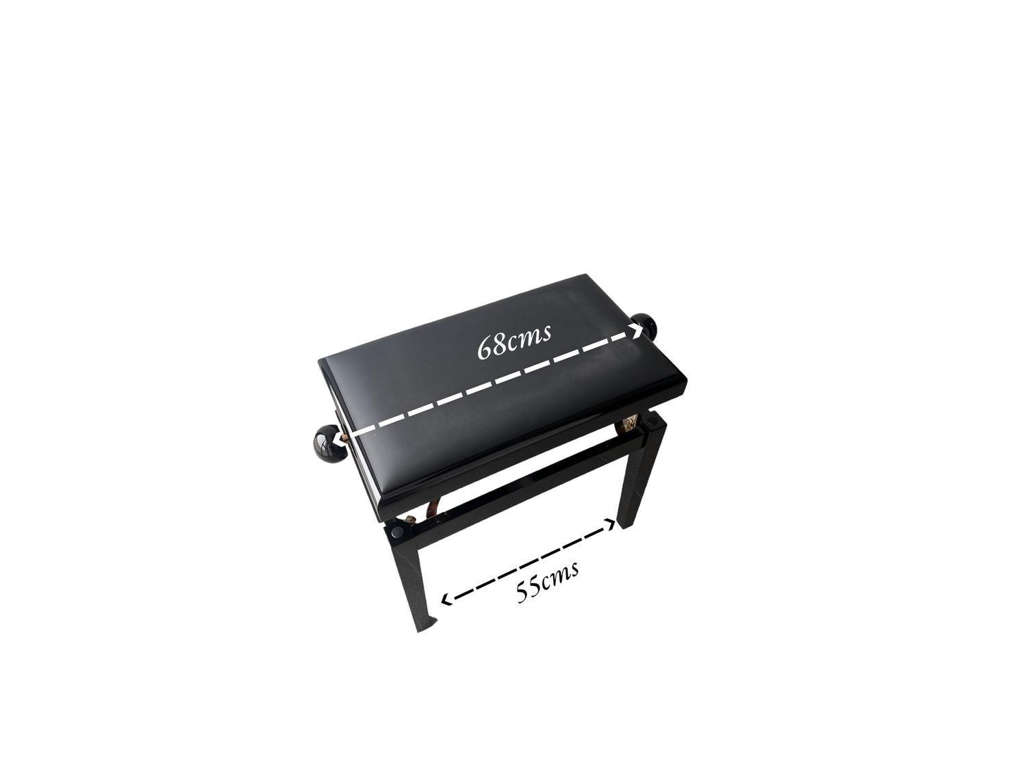 Taburete para Piano Ajustable con Cajón-3