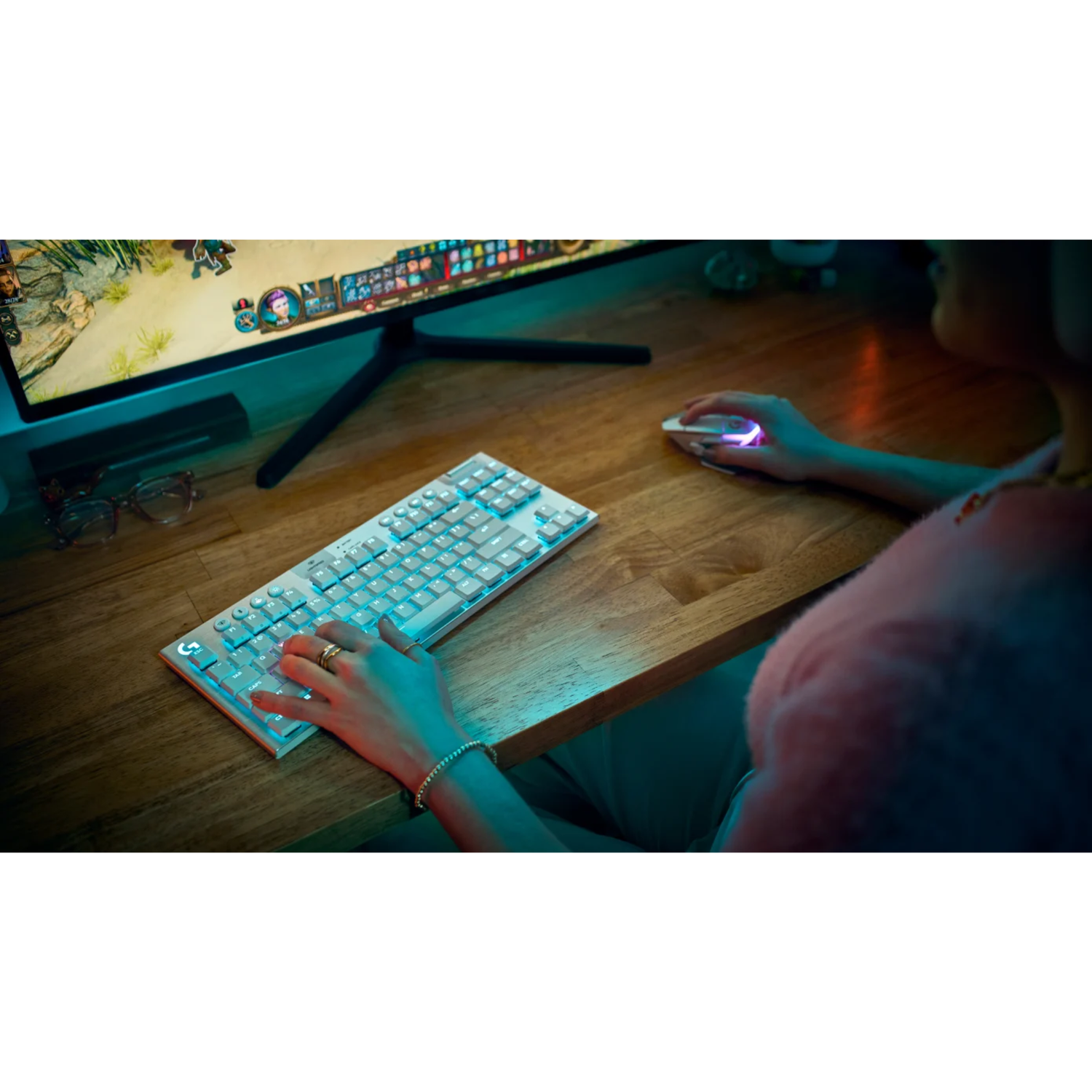 Teclado Gamer Inalámbrico Logitech G915 X TKL Blanco-5