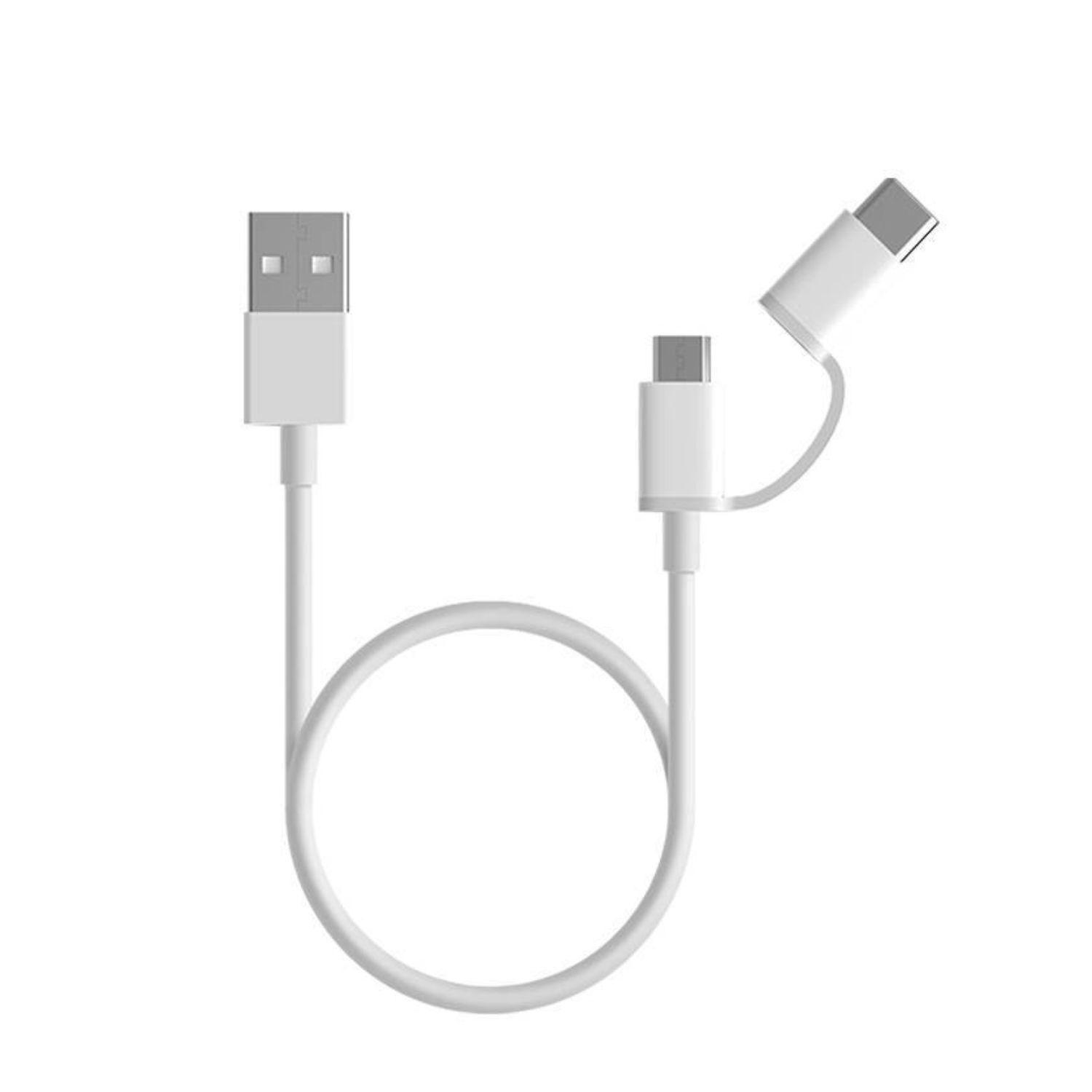 Kit de cable USB Mi 2-in-1 2.4 A - 1 m - Blanco-0