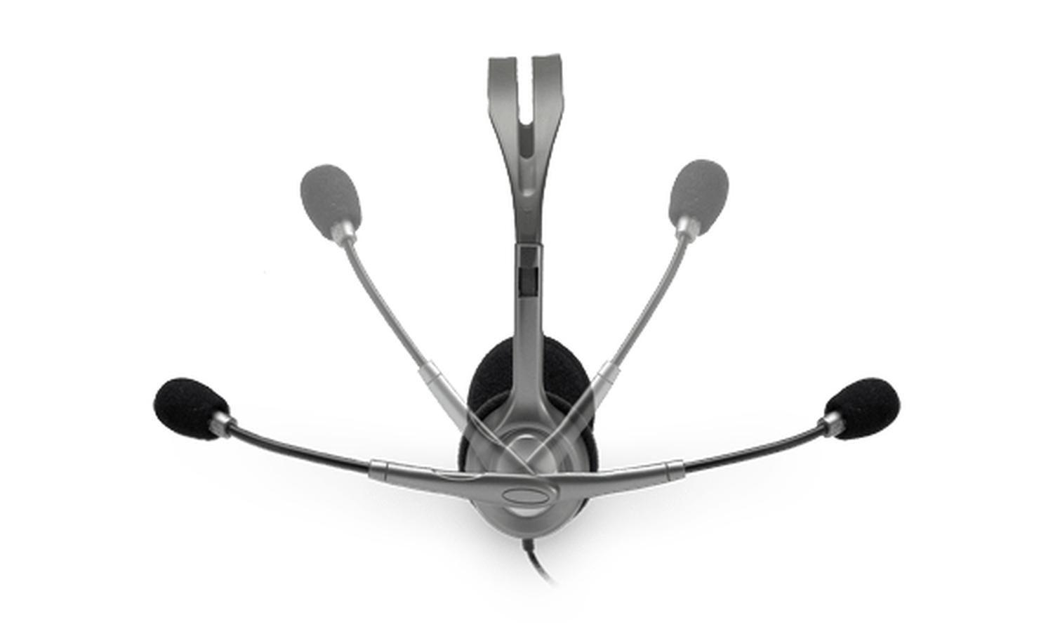 Audífonos Diadema H111 Stereo Headset Gris-2