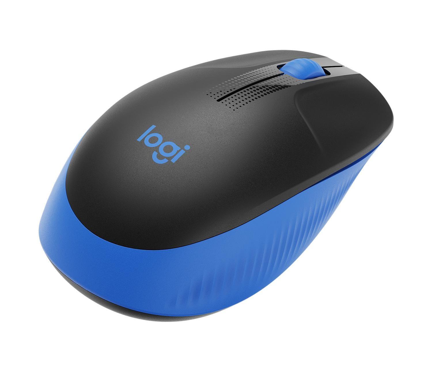 Mouse Logitech M190 Inalámbrico Negro Azul-3
