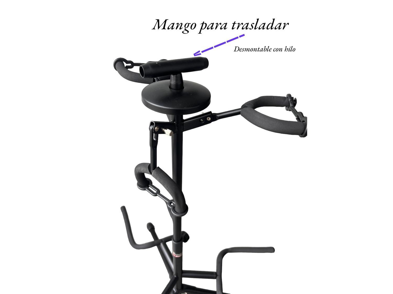Soporte de Guitarra Triple Negro-5