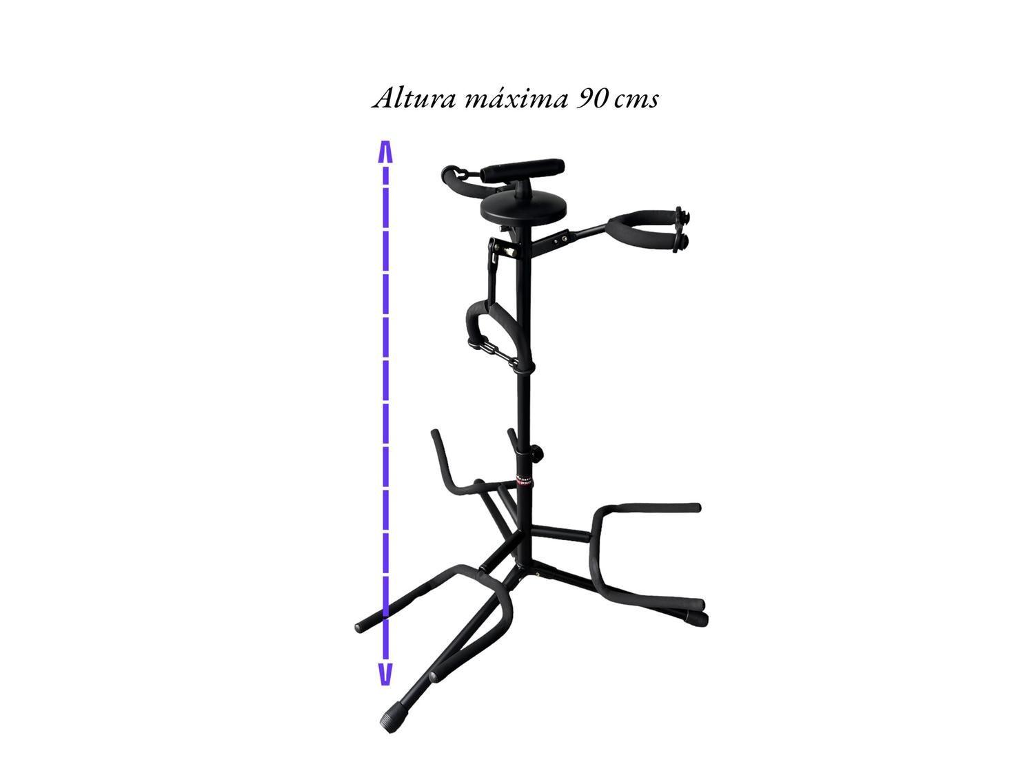 Soporte de Guitarra Triple Negro-7