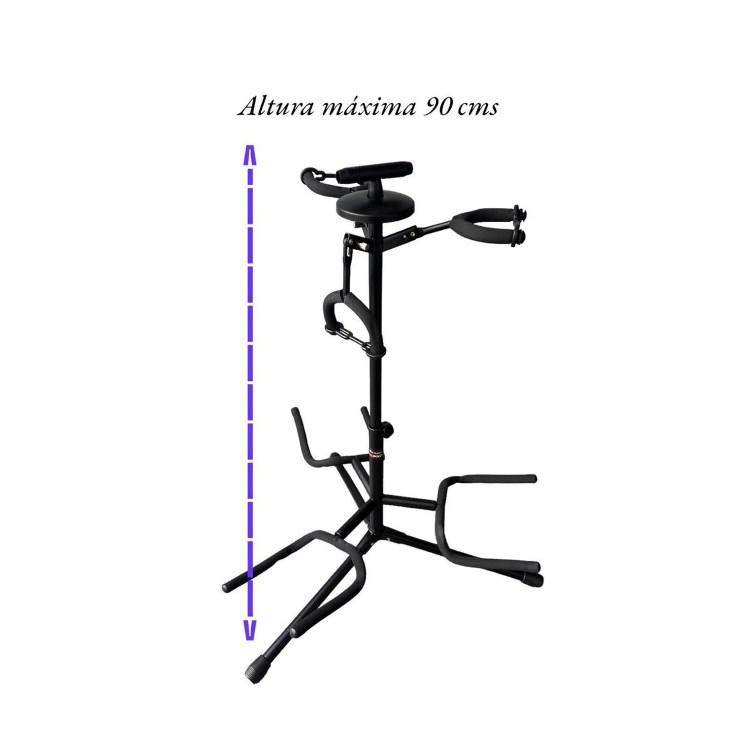 Soporte Triple Guitarras Hamilton Negro-7
