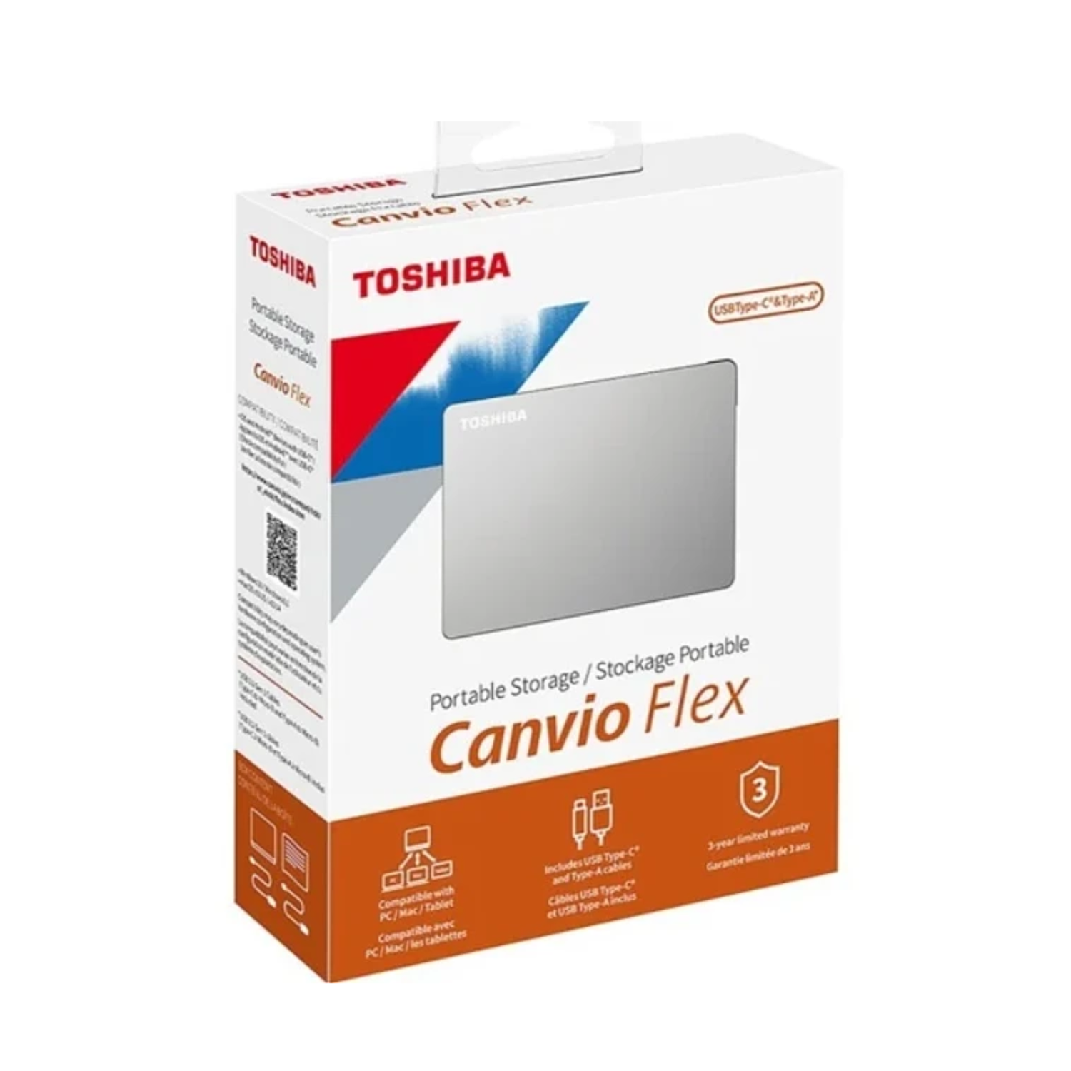Disco Duro Externo portátil Toshiba Canvio Flex 2 TB 2.5"-2