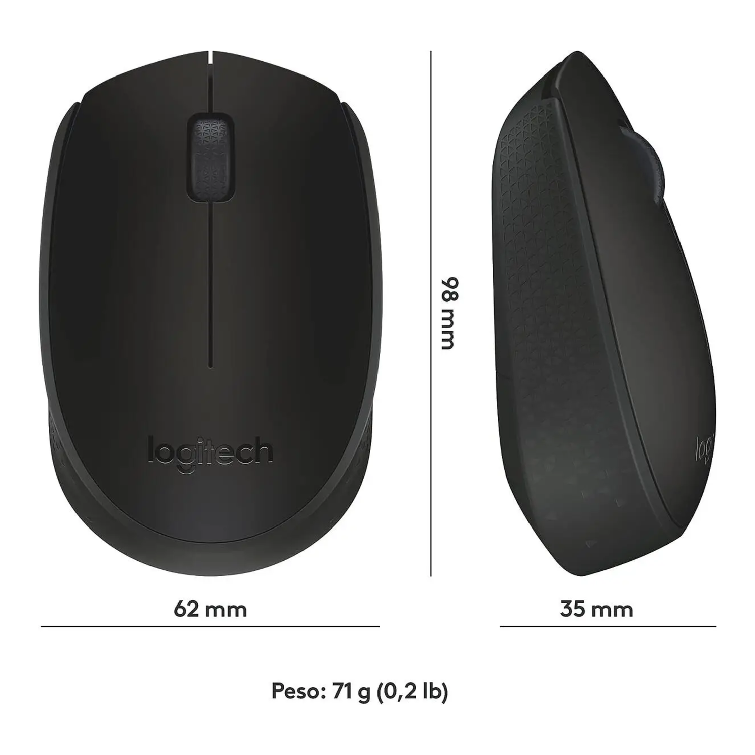 Mouse Logitech M170 Inalámbrico Negro-7