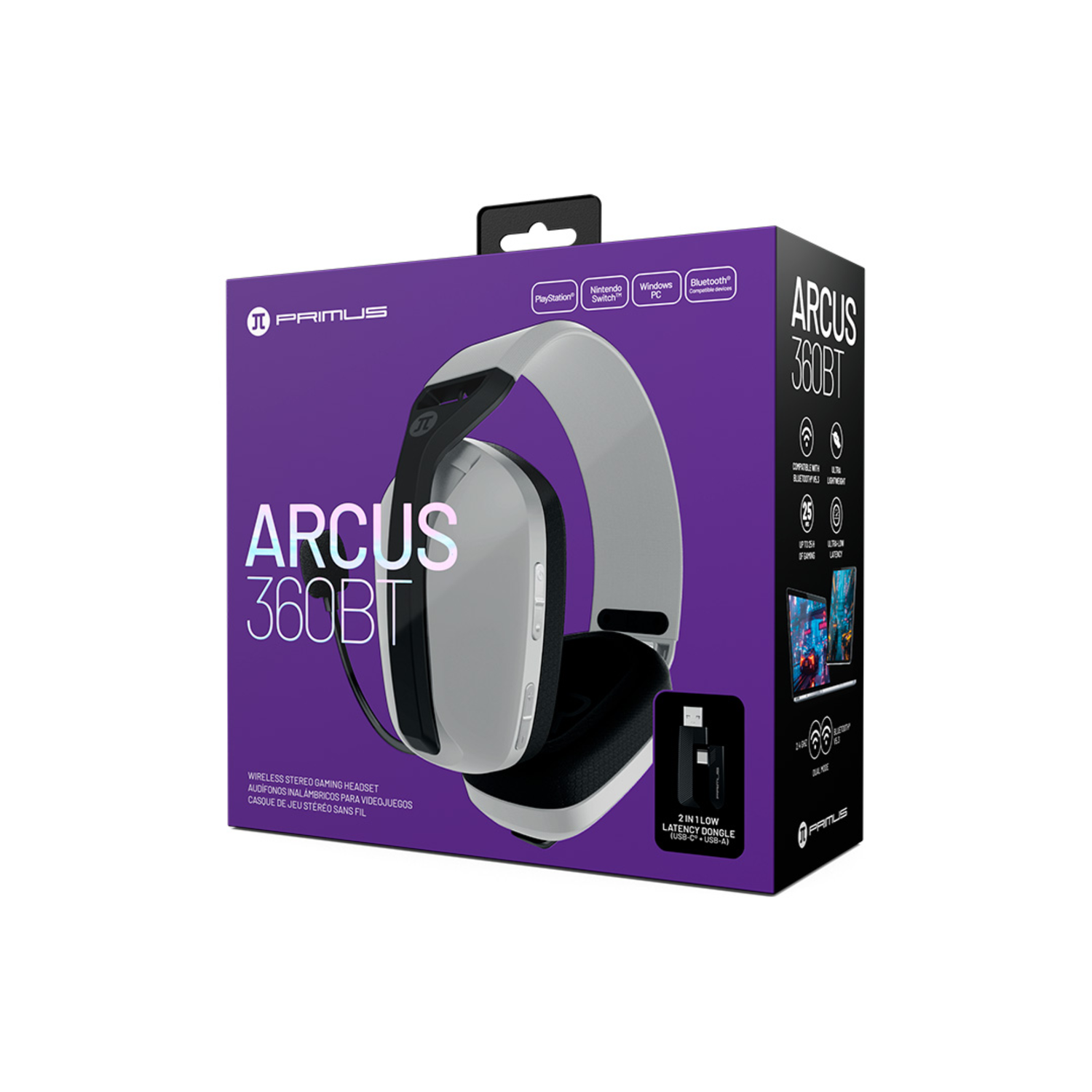 Audífonos Gaming Inalámbricos ARCUS360BT Blanco-4