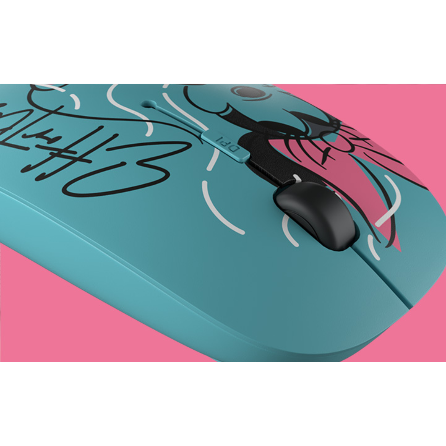 Mouse Inalámbrico Minnie Mouse 4 Botones Aguamarina-2