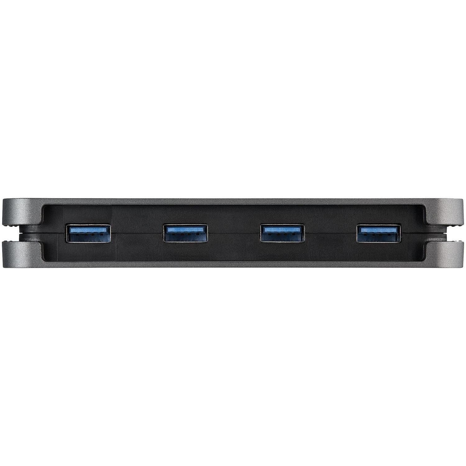 Hub USB C de 4 Puertos USB-A Gris-2