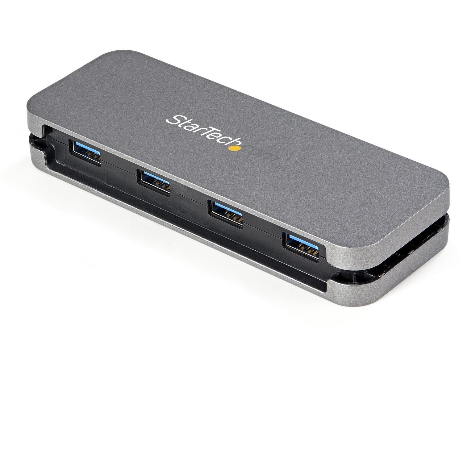 Hub USB C de 4 Puertos USB-A Gris-3