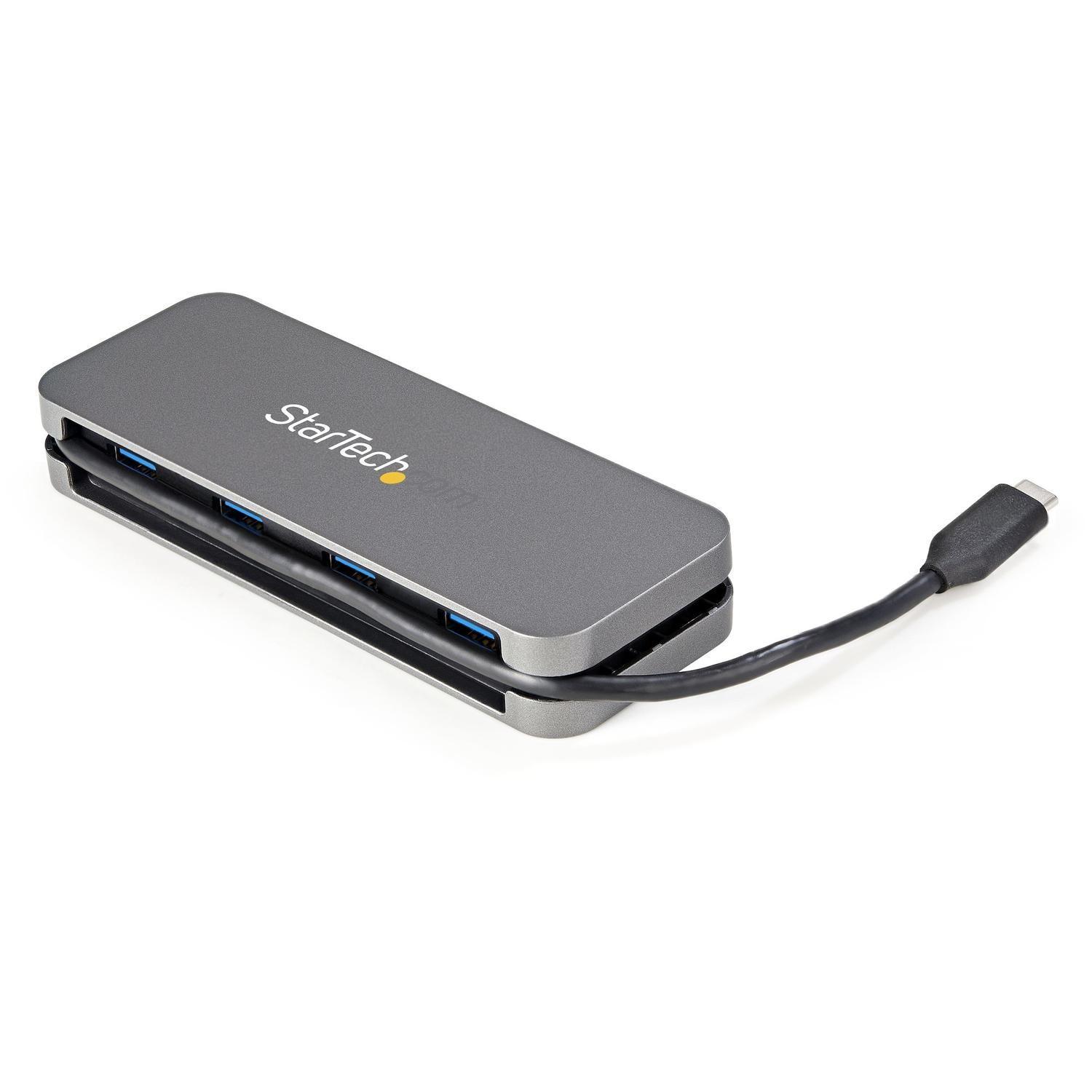 Hub USB C de 4 Puertos USB-A Gris-5