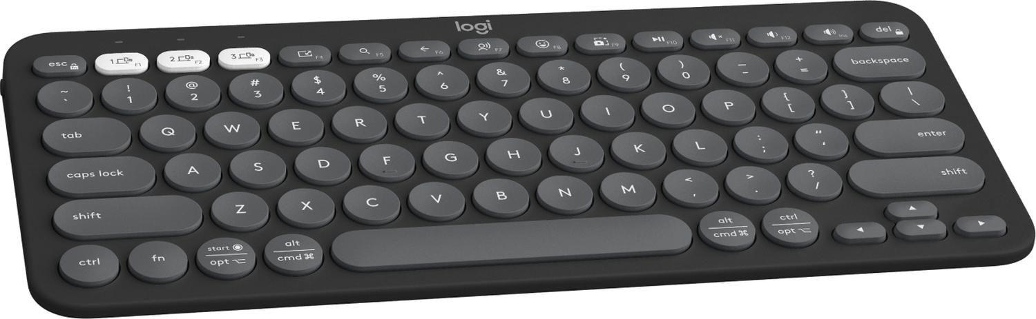 Teclado Pebble Keys 2 K380s RF Inalámbrico + Bluetooth QWERTY Grafito-2