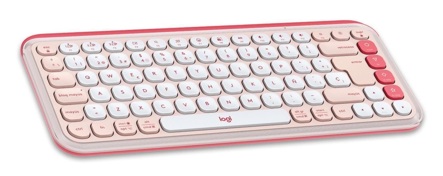 Kit Teclado y Mouse inalámbrico Logitech POP Icon Rosado Español-2