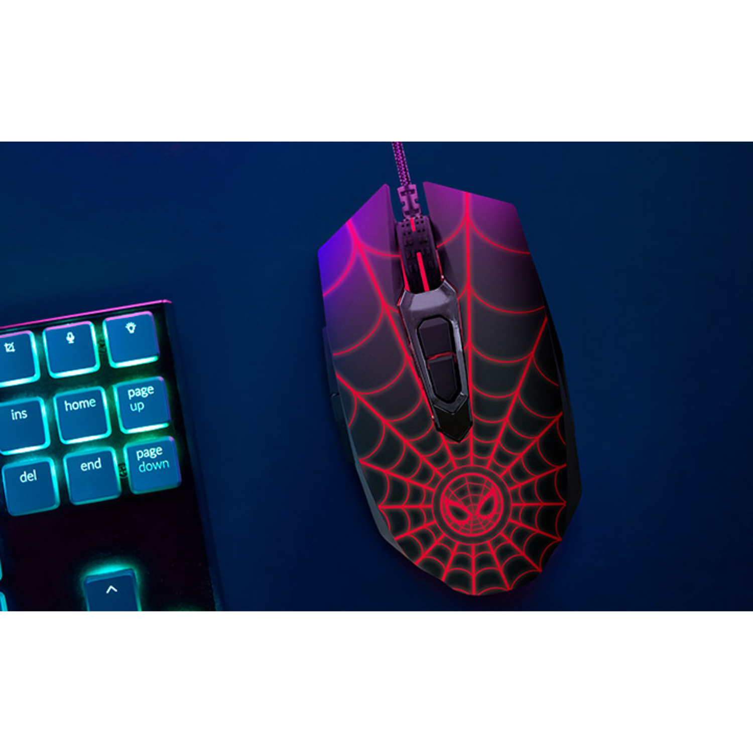 Mouse Gamer Spider-Man Miles Morales 7 Botones-6