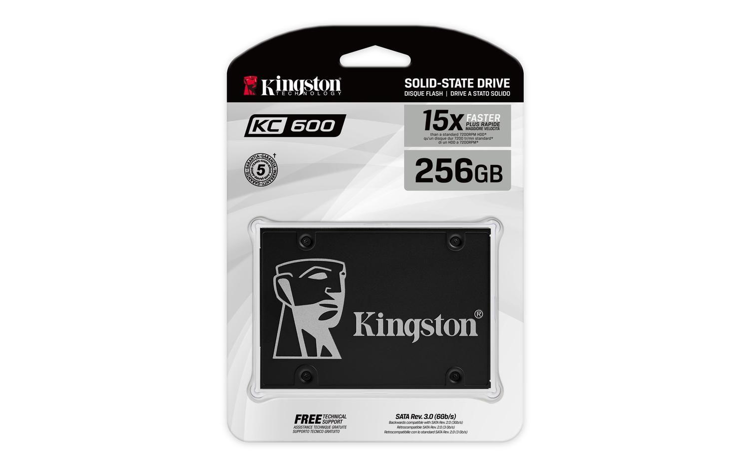 Disco Estado Sólido Interno Kingston KC600 256GB 2.5"-3