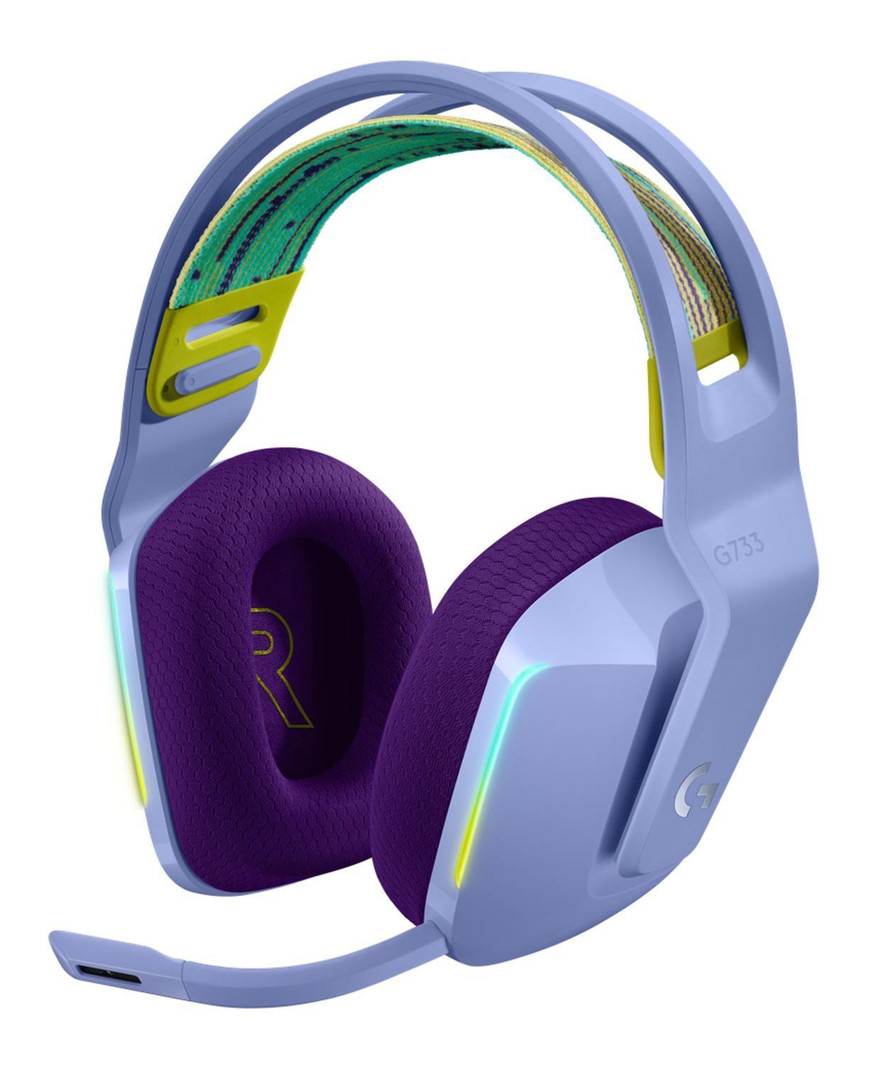 Audífonos Diadema Gamer Logitech G733 Inalámbrico Lila-0