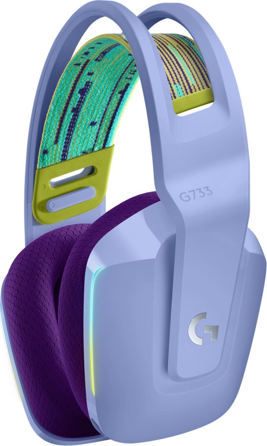 Audífonos Diadema Gamer Logitech G733 Inalámbrico Lila-1