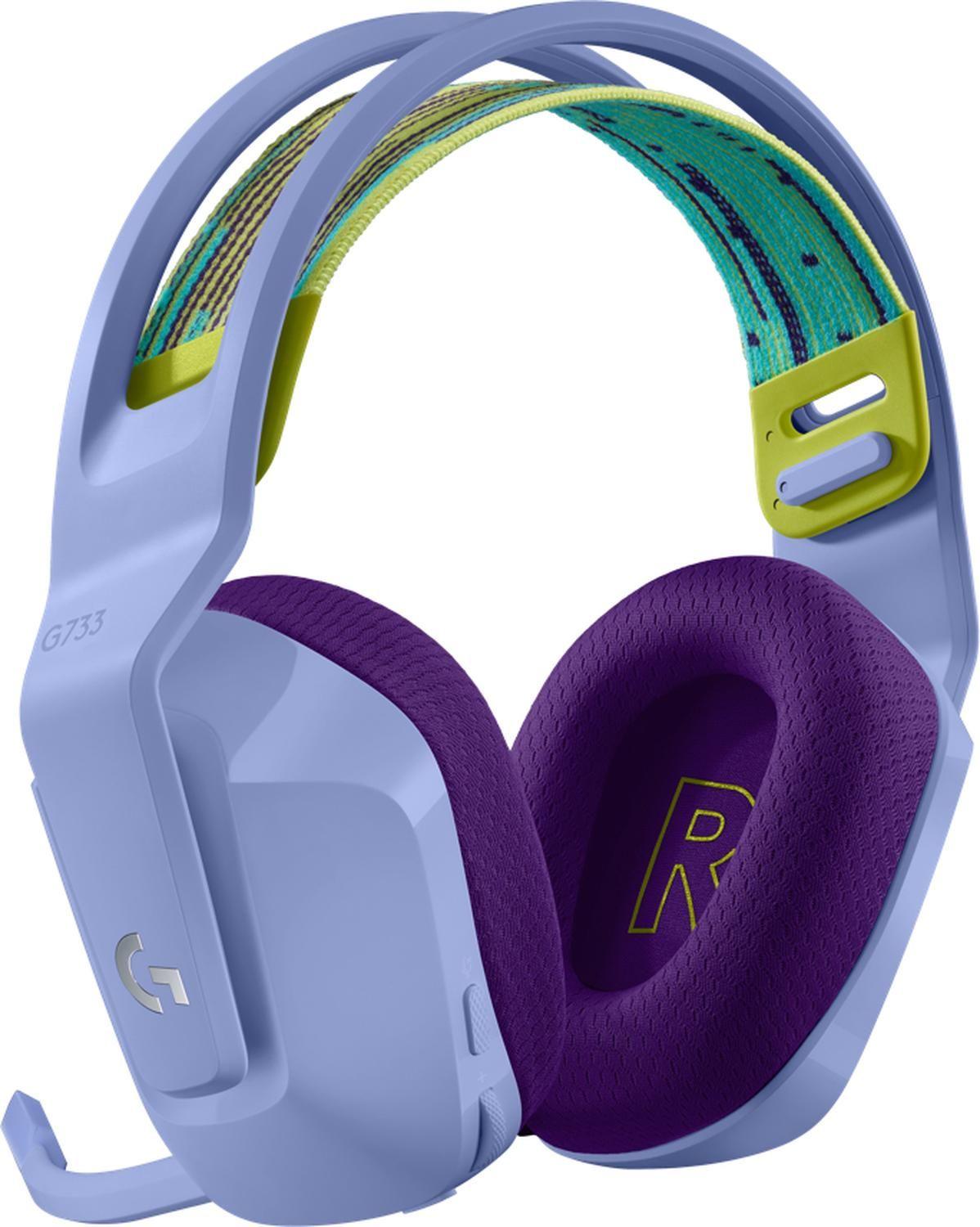 Audífonos Diadema Gamer Logitech G733 Inalámbrico Lila-2