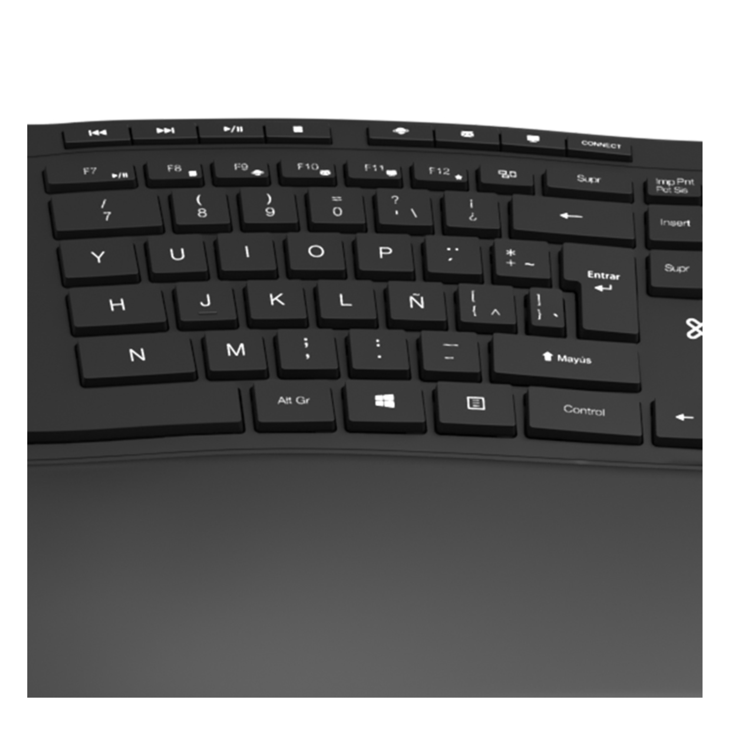 Teclado Transcend RF inalámbrico QWERTY Español Negro-4