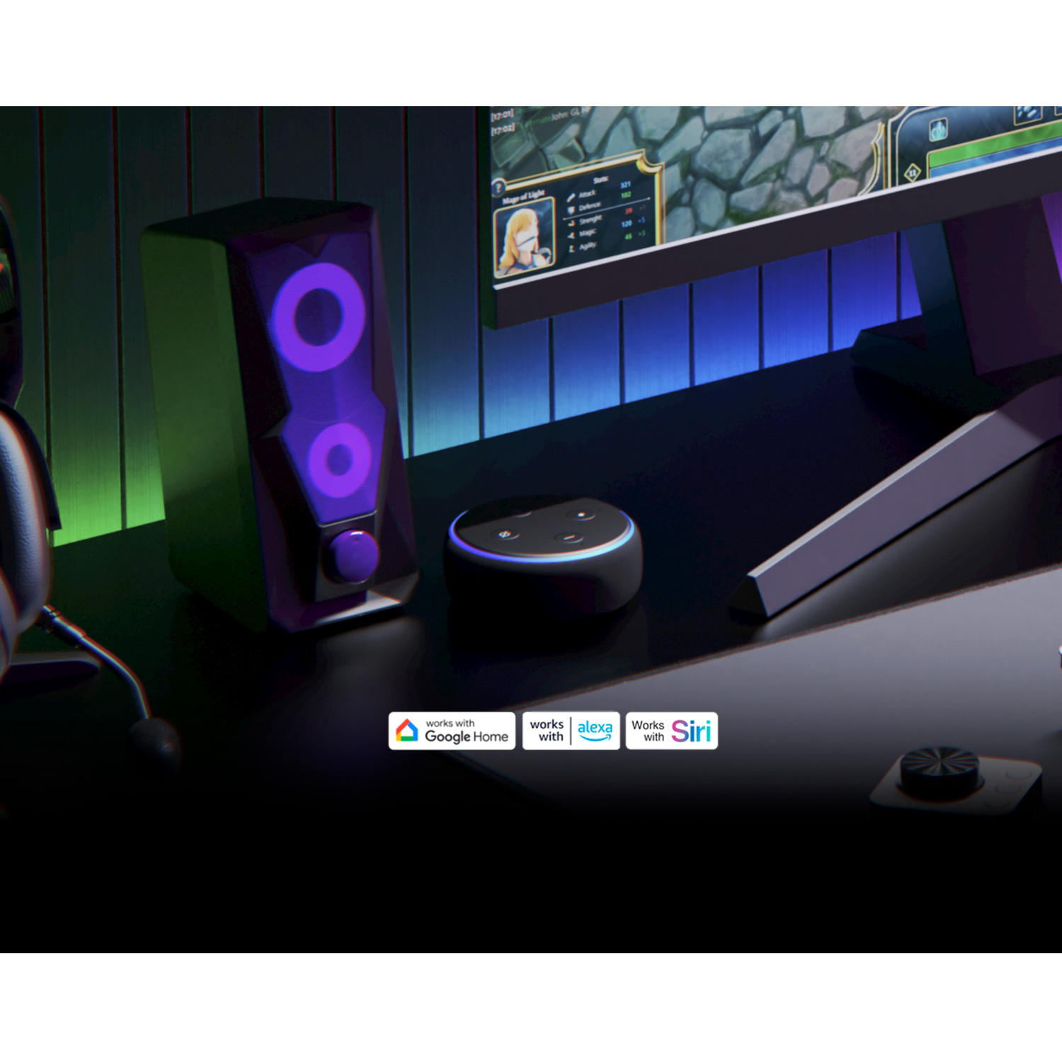 Barra de Luz Inteligente Nimbus2L Wi-Fi para Monitor-7