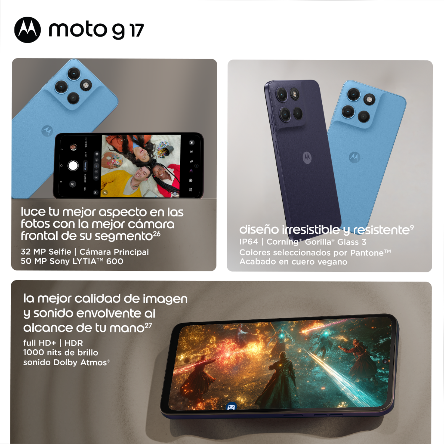 Smartphone Motorola Moto G17 128GB 4GB Azul Android 15-3