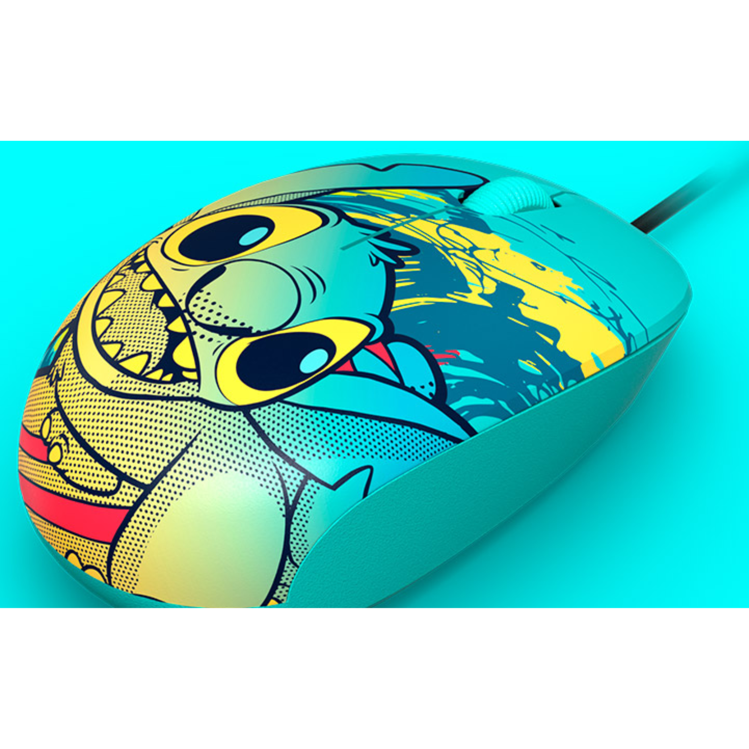 Mouse con Cable Edición Stitch Azul-3