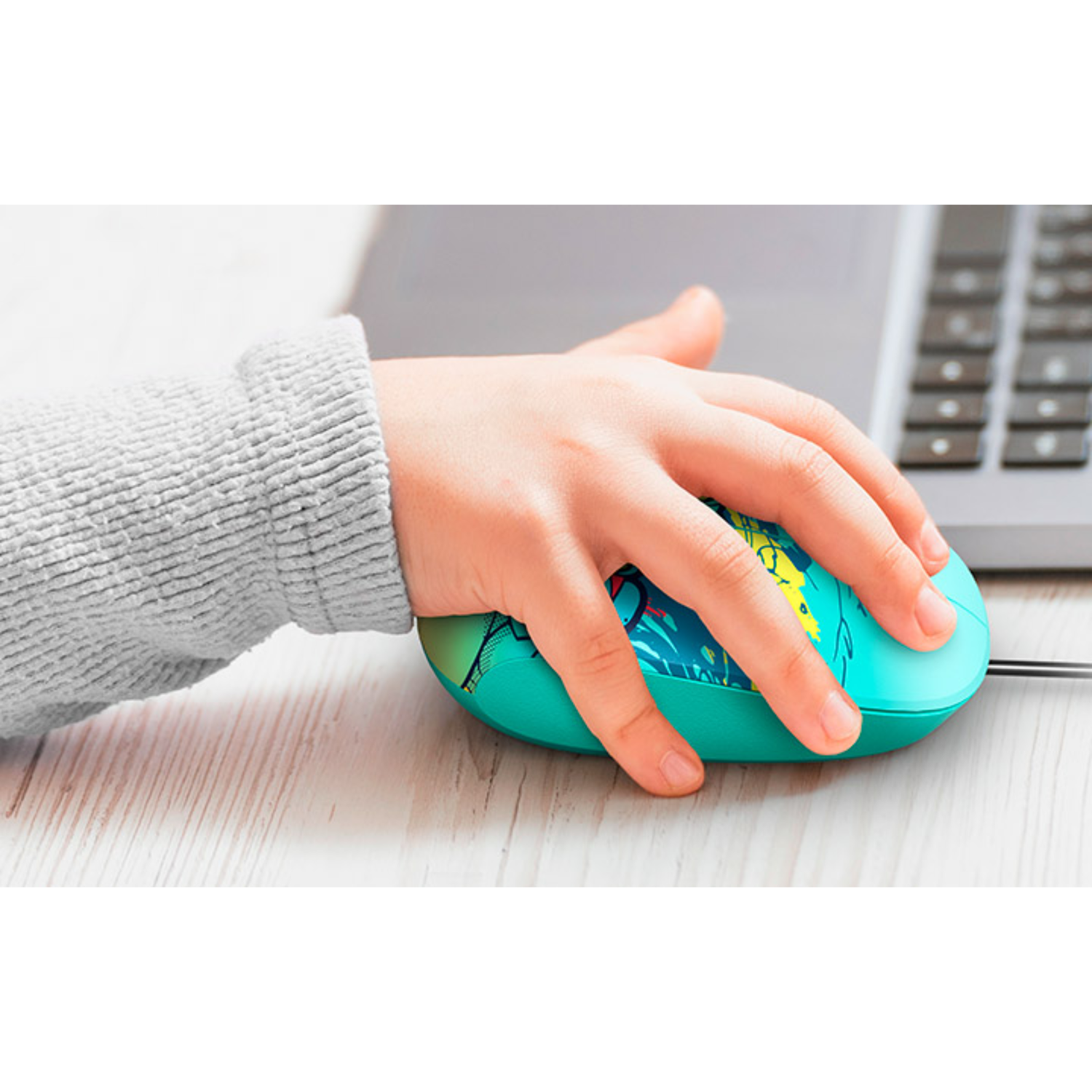 Mouse con Cable Edición Stitch Azul-4