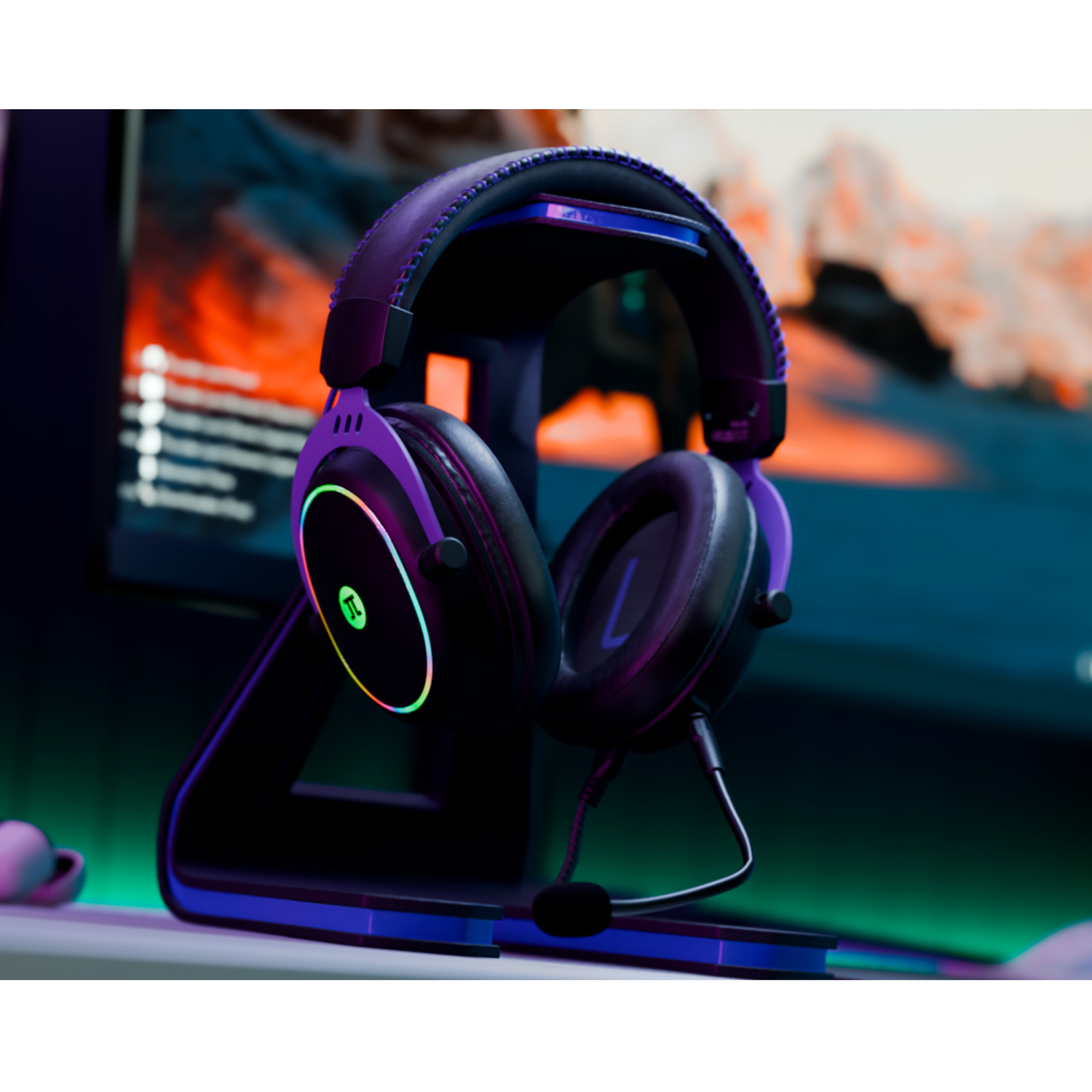 Audífonos Gaming ARCUS151T RGB con Cable Negro-4