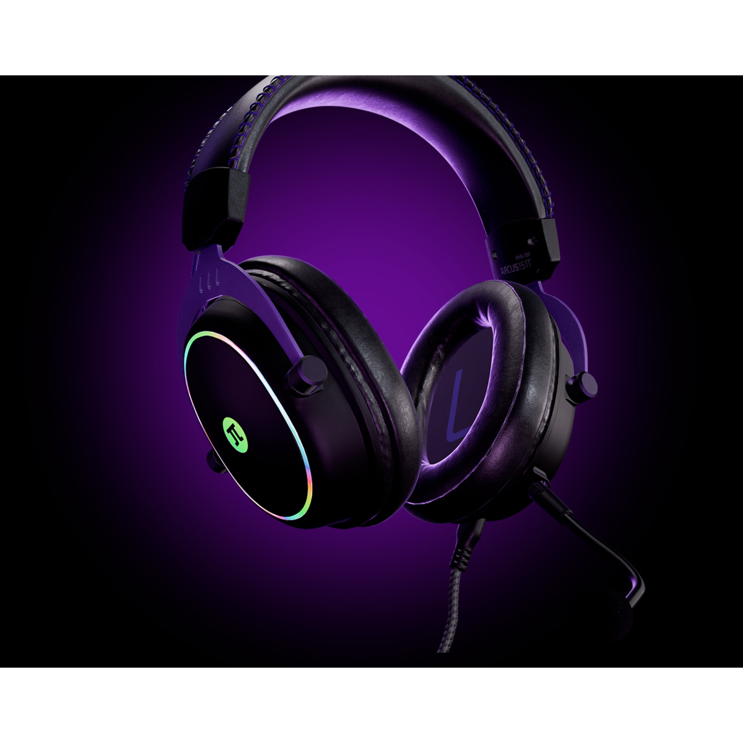 Audífonos Gaming ARCUS151T RGB con Cable Negro-6