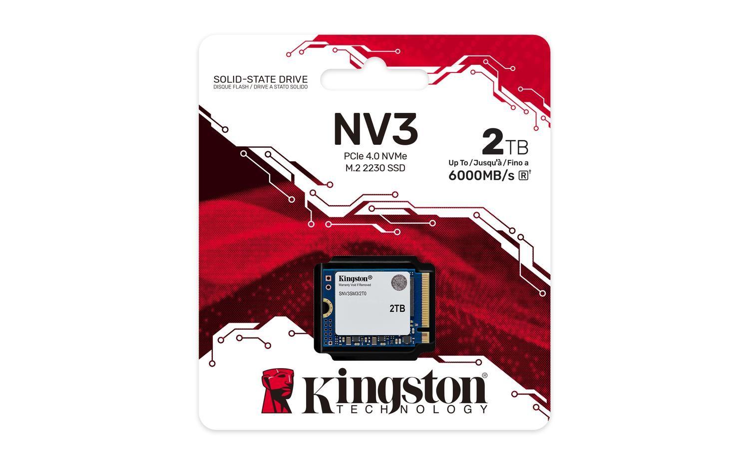 Unidad SSD Kingston NV3 2TB M.2 2230 NVMe PCIe 4.0 x4-2