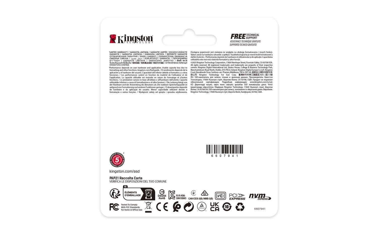 Unidad SSD Kingston NV3 2TB M.2 2230 NVMe PCIe 4.0 x4-3