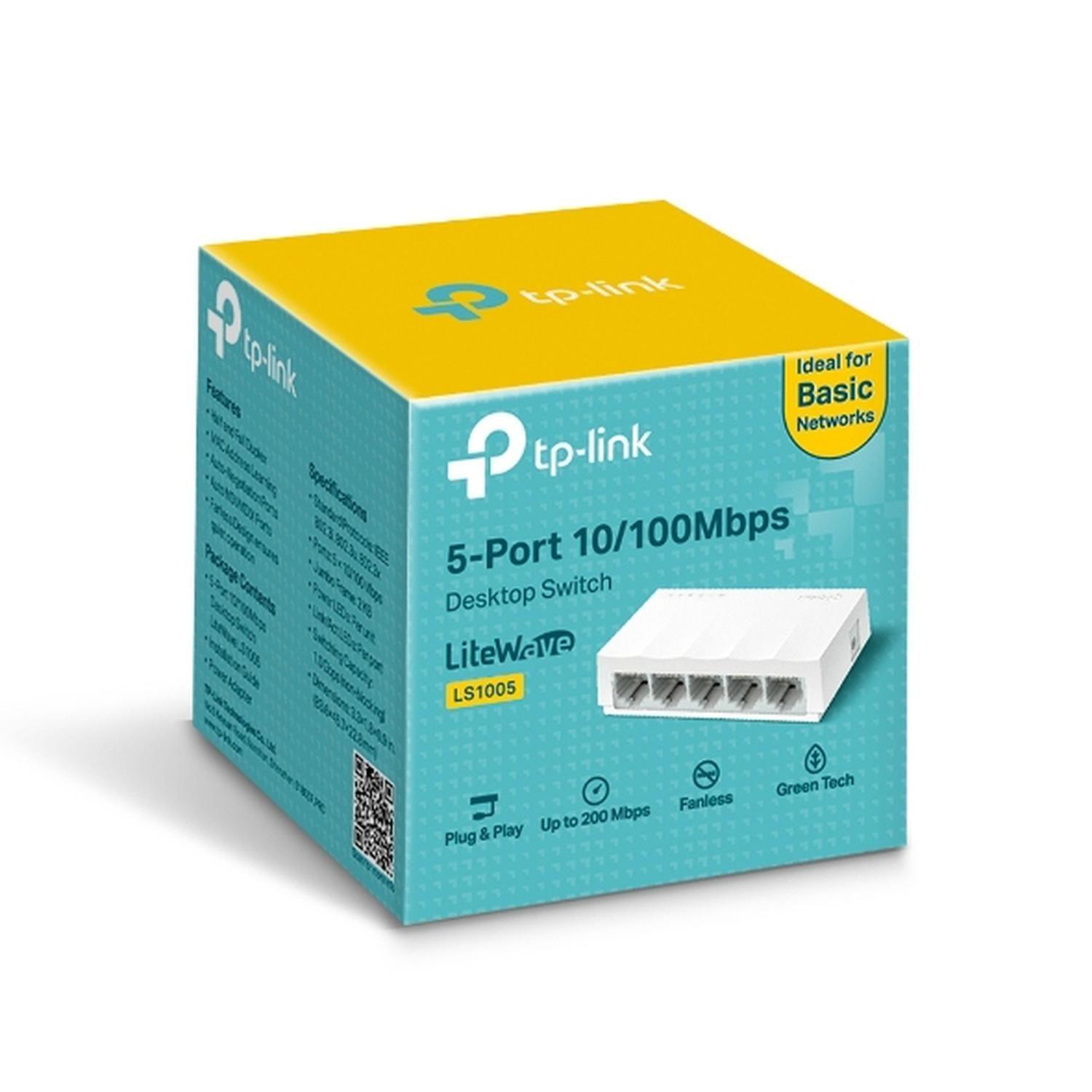 Switch TP-Link LS1005 de 5 Puertos 10/100Mbps-4