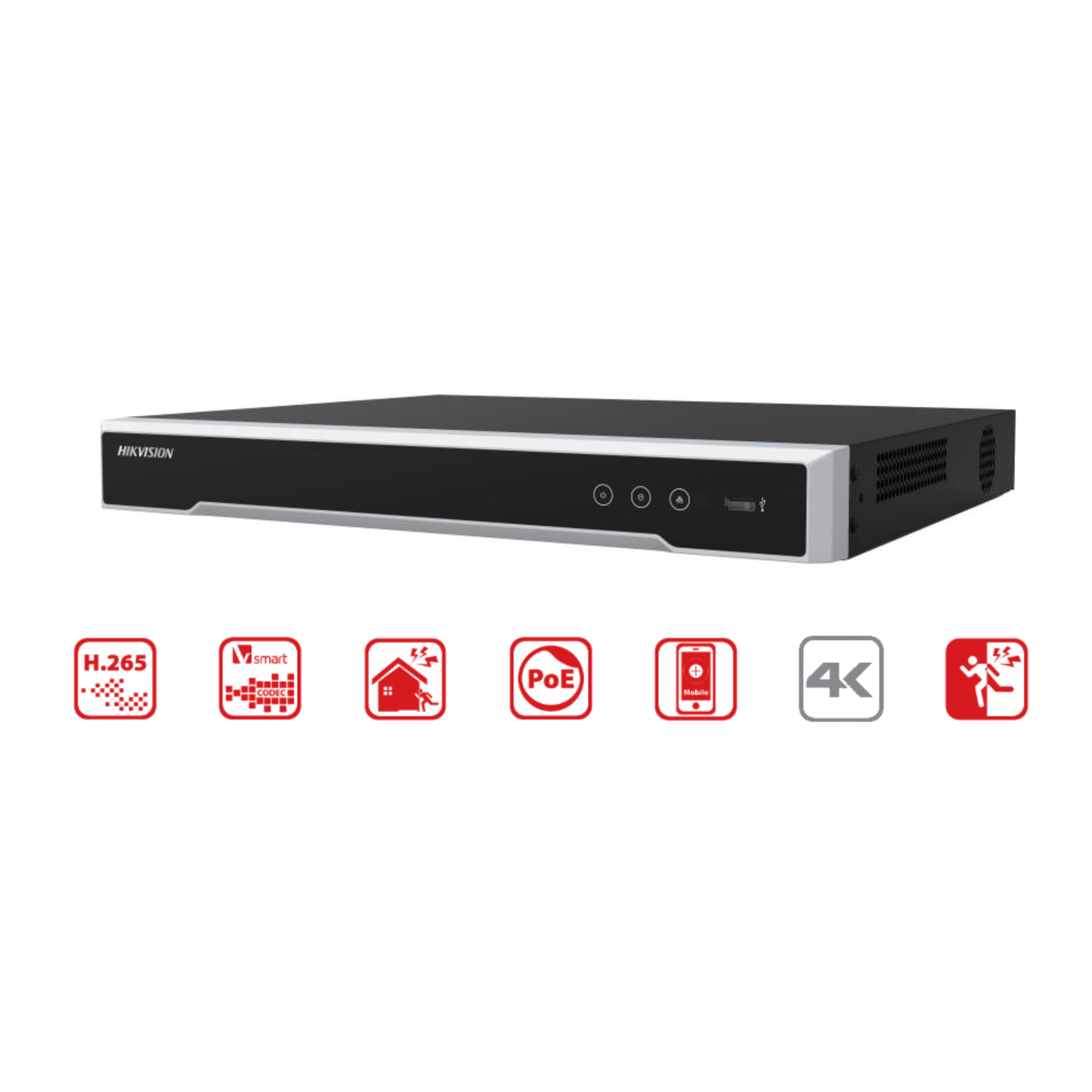 NVR 8 Canales POE 80Mbps H265+/H265/H264-2