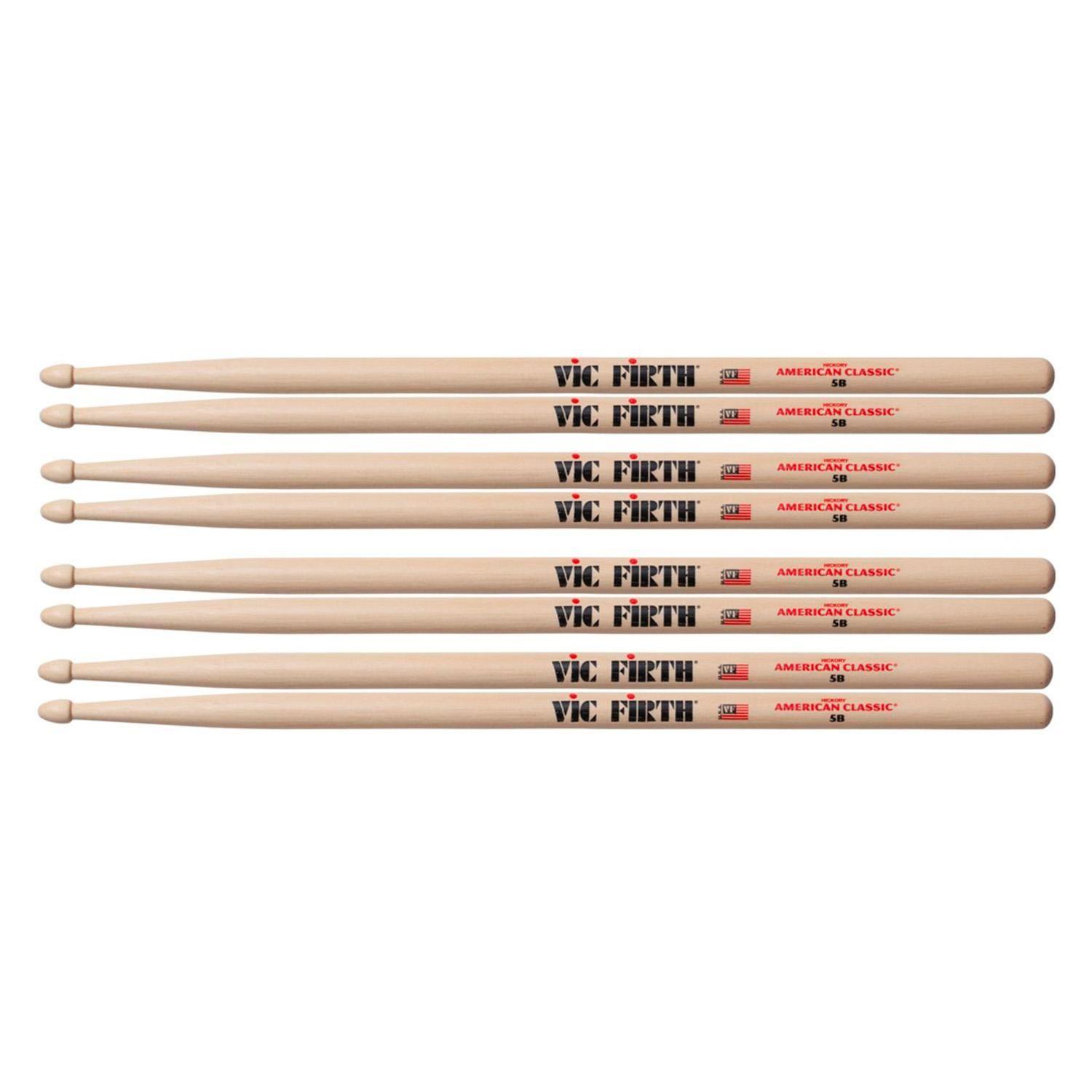 Baquetas Batería Pack 4 pares 5B Vic Firth-0