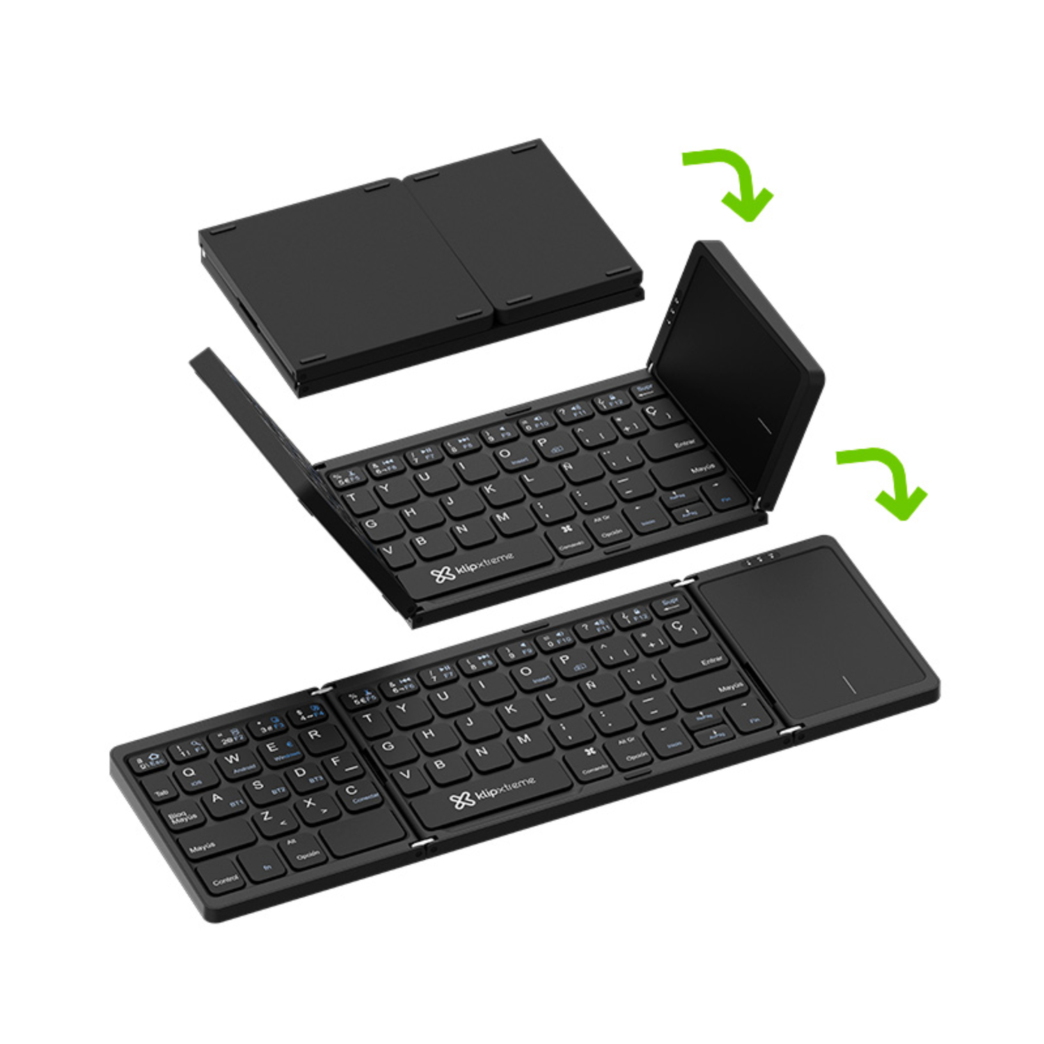 Teclado Inalámbrico Plegable FlexPlit Bluetooth con Touch-4