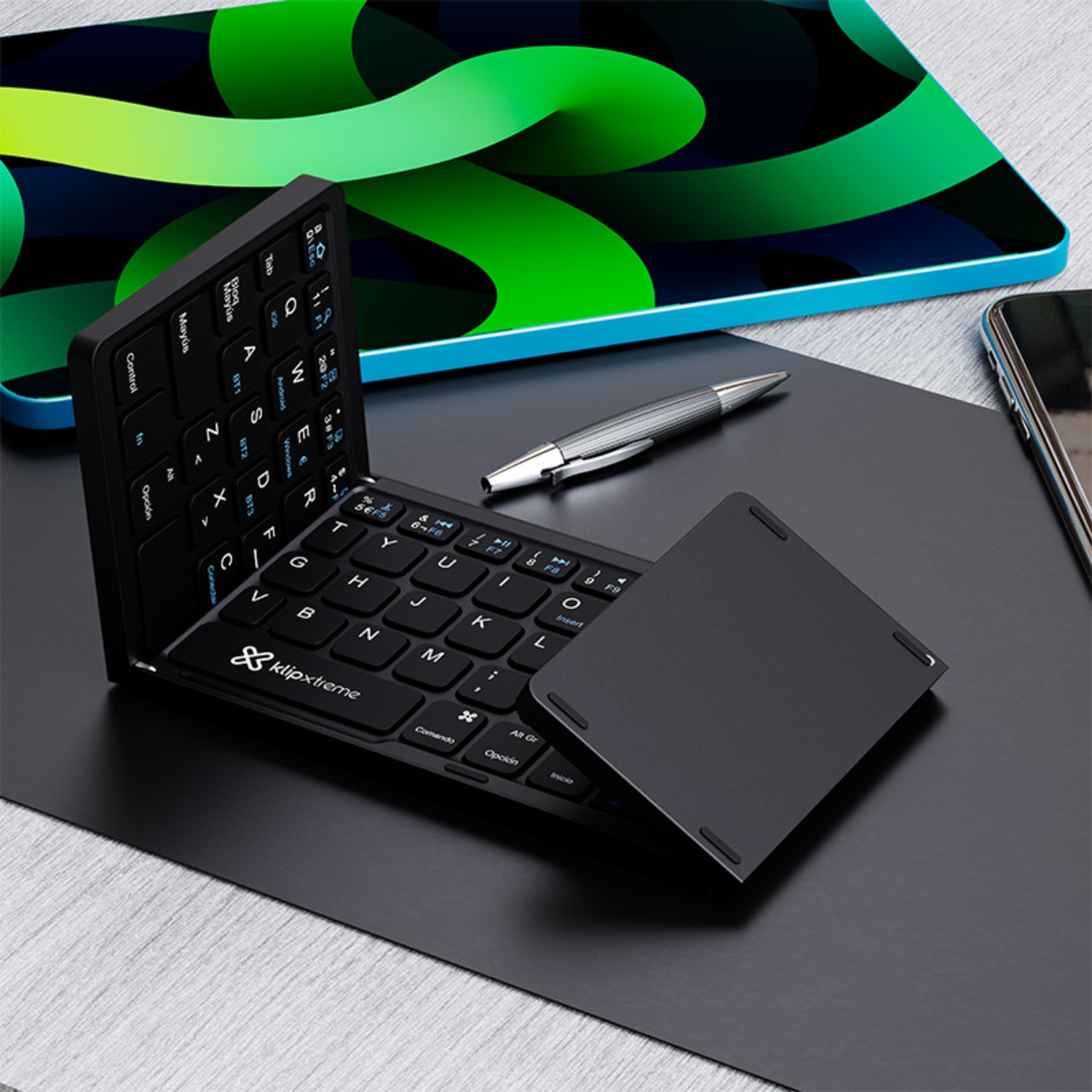 Teclado Inalámbrico Plegable FlexPlit Bluetooth con Touch-6