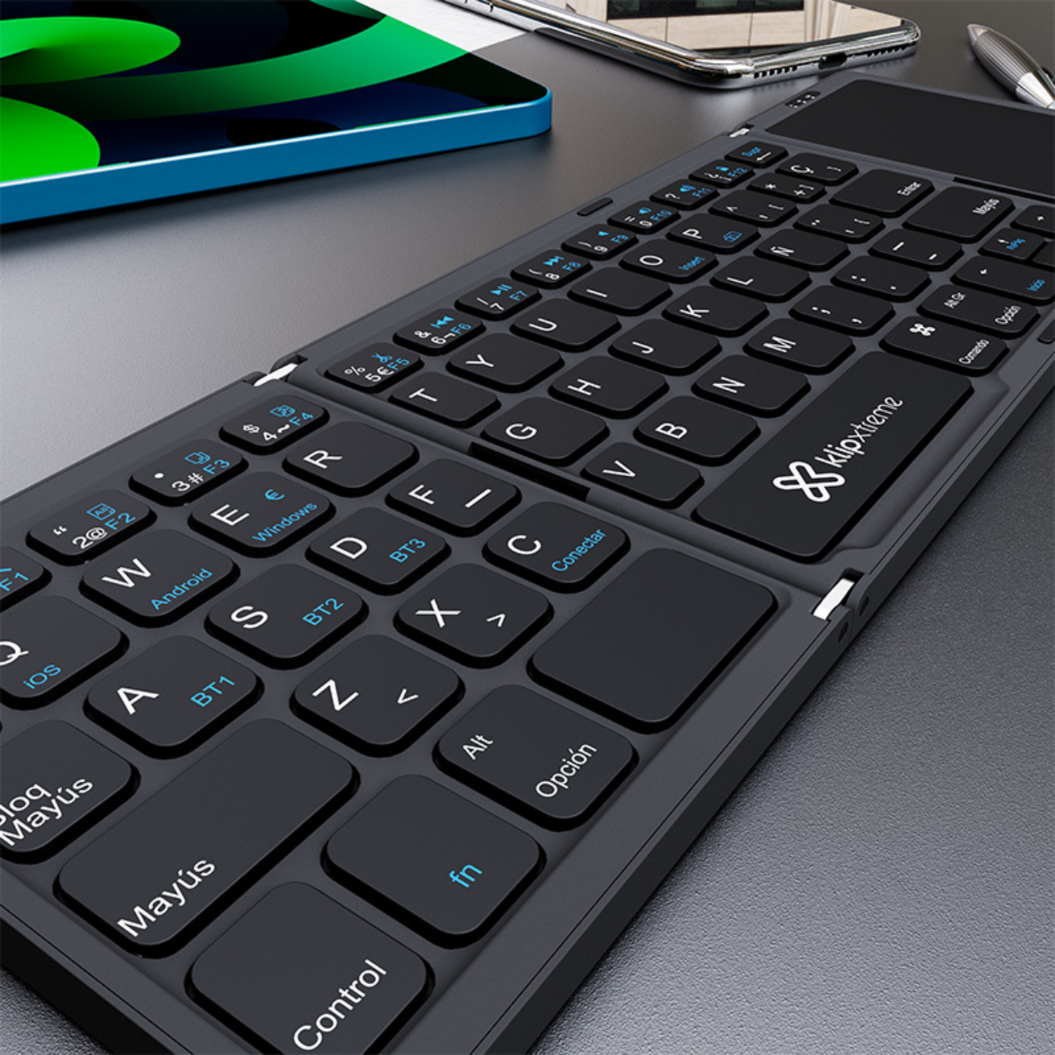 Teclado Inalámbrico Plegable FlexPlit Bluetooth con Touch-7