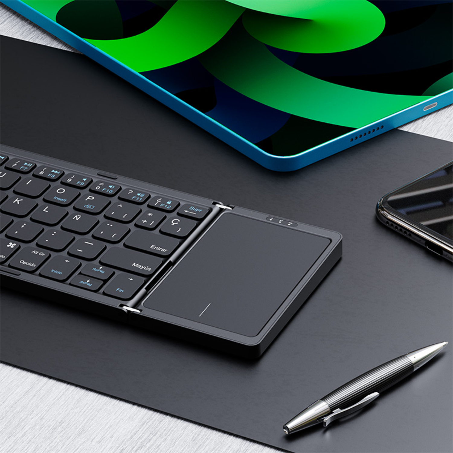 Teclado Inalámbrico Plegable FlexPlit Bluetooth con Touch-8