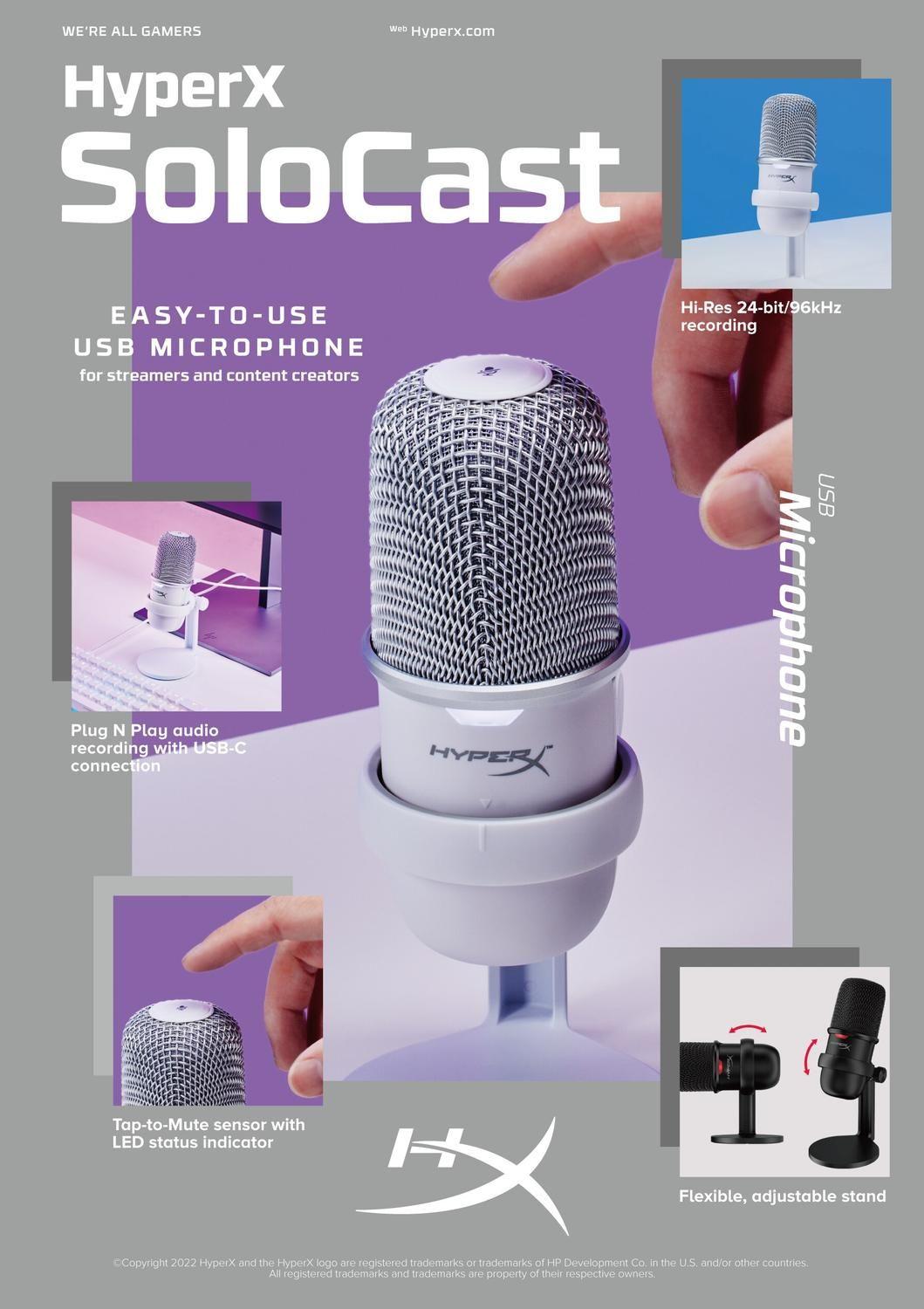 Micrófono HyperX SoloCast USB Negro-9