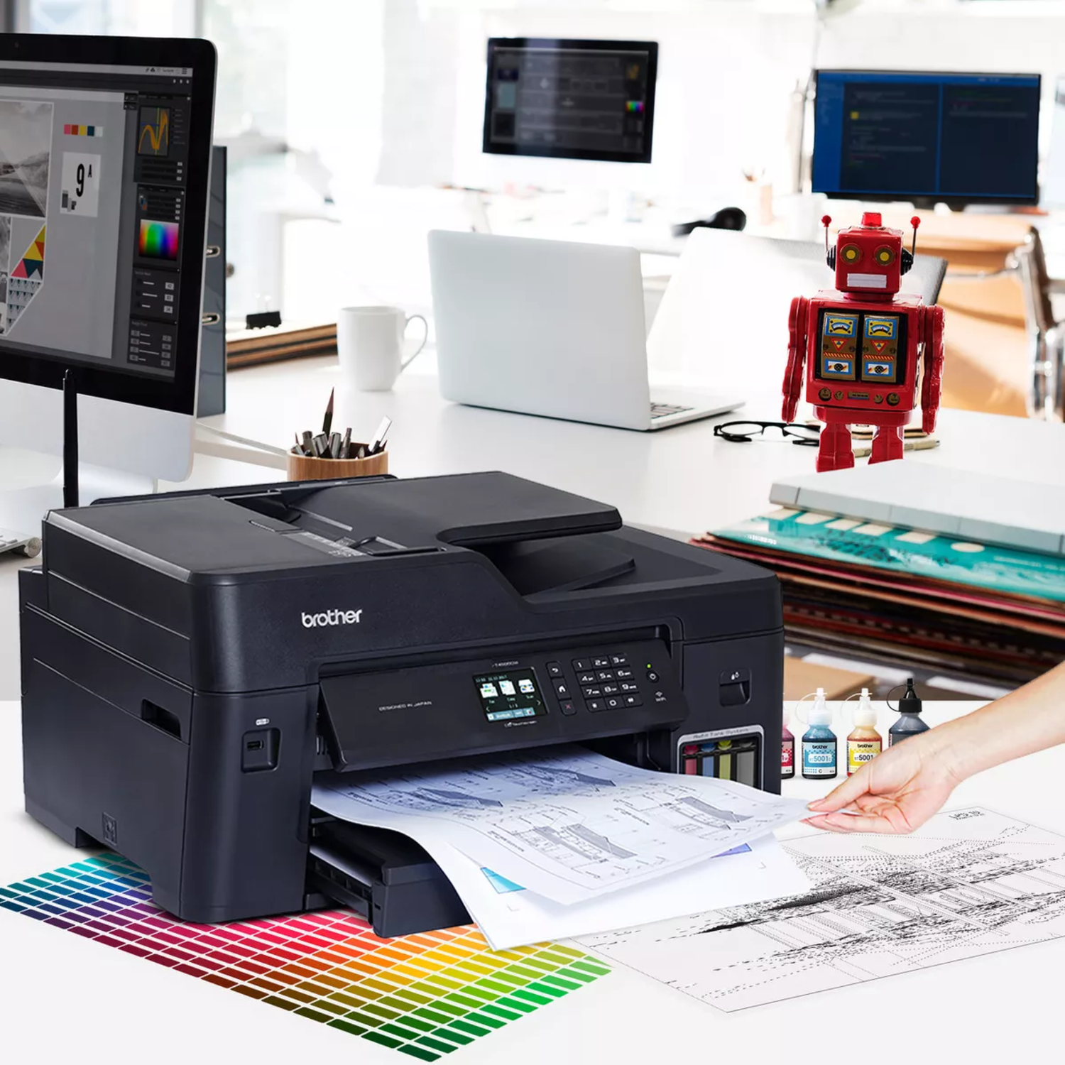 Impresora Multifuncional MFC-T4500DW Color WiFi-3