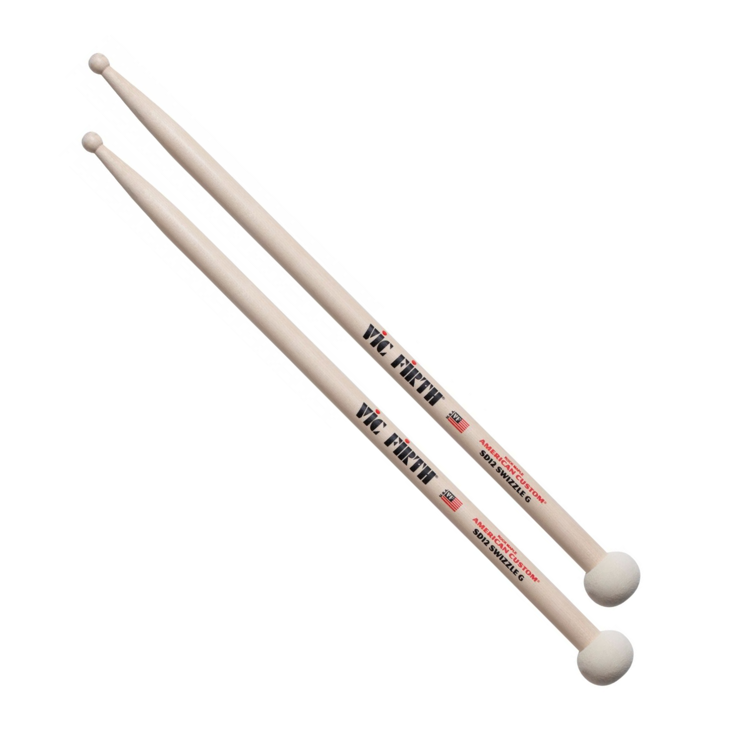 Baquetas Vic Firth American Custom S12 Swizzle General Mallet-2