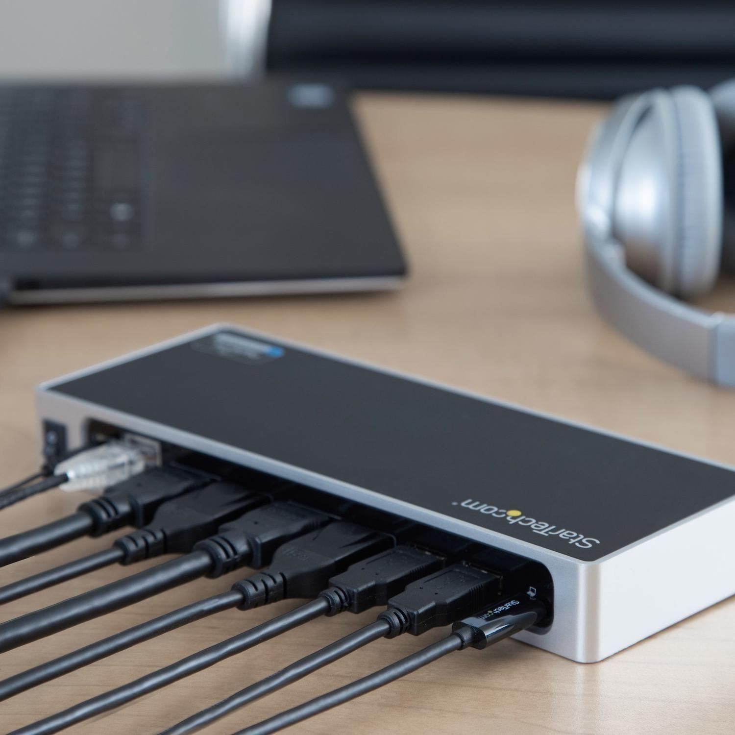 Docking Station 4K Dual USB-C USB-A 6 Puertos USB 3.0-6