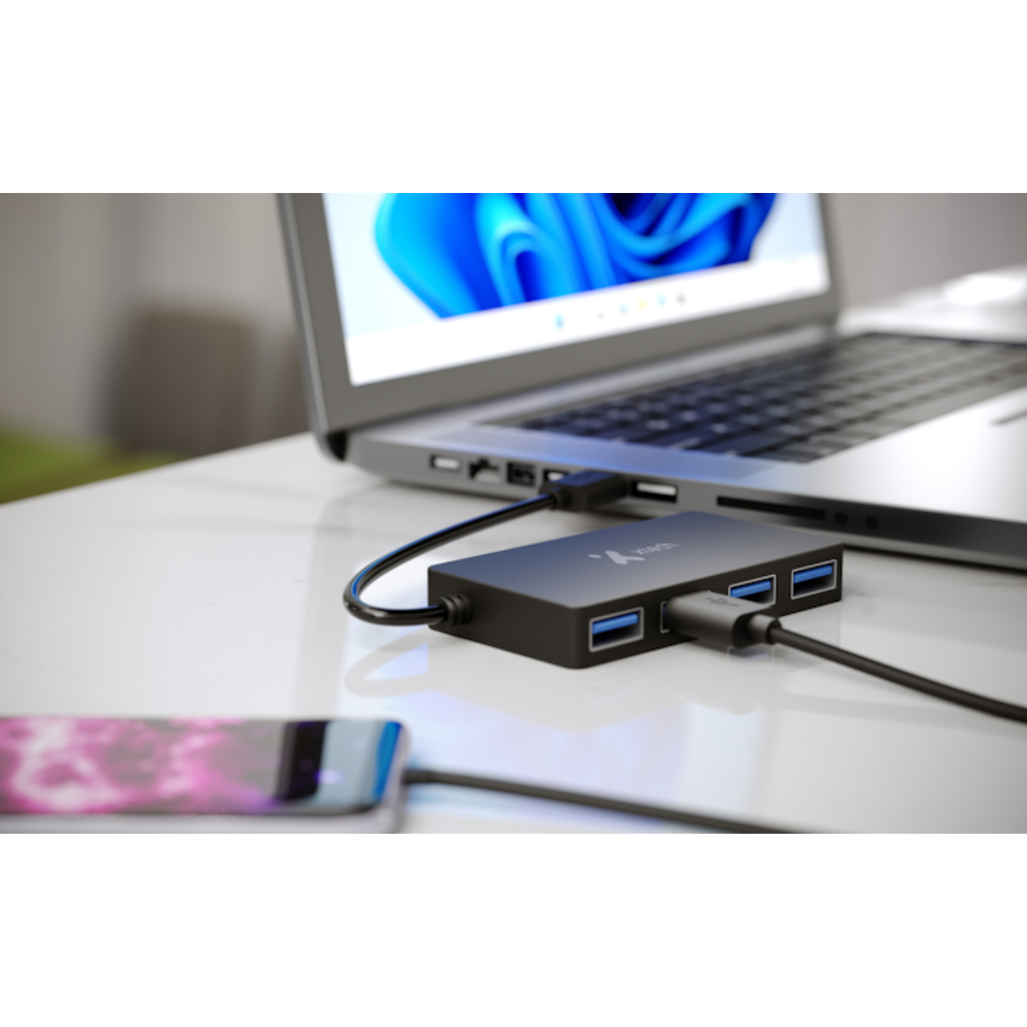 USB Hub XTC-391 4 Puertos USB 3.0 Negro-4