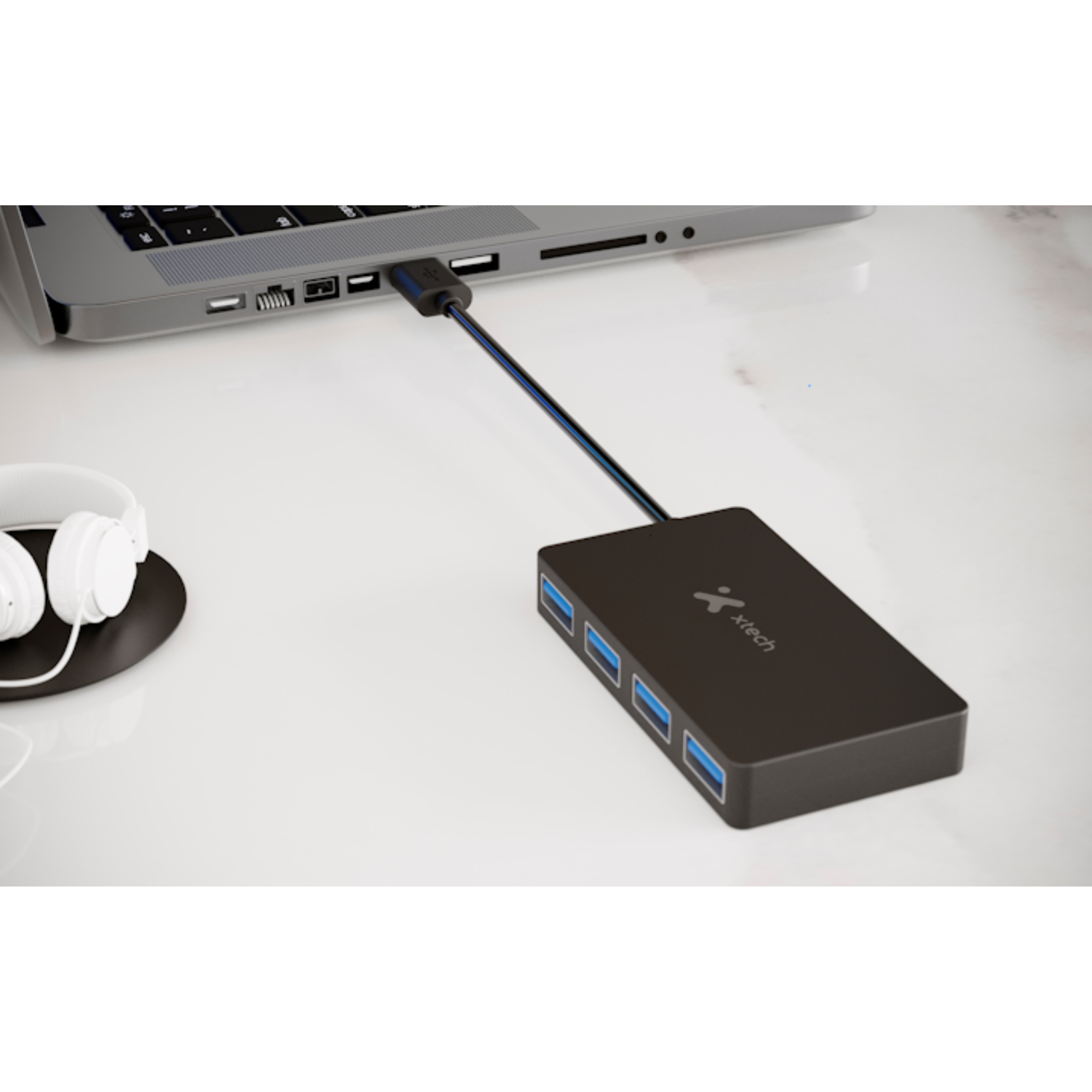 USB Hub XTC-391 4 Puertos USB 3.0 Negro-5