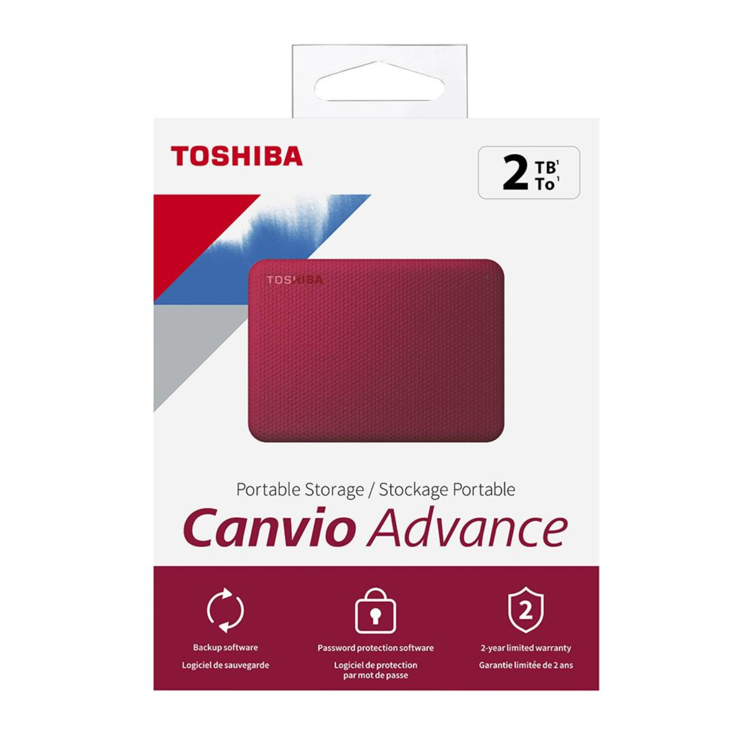 Disco Duro Toshiba Canvio Advance 2TB USB 3.0 Rojo-6