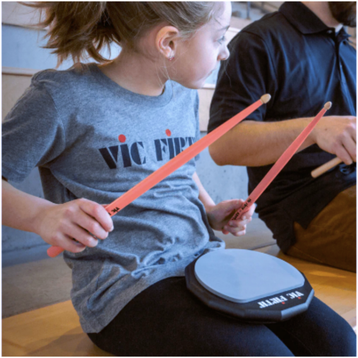 Baquetas Vic Firth Kidsticks Rosa para Niños Madera-5