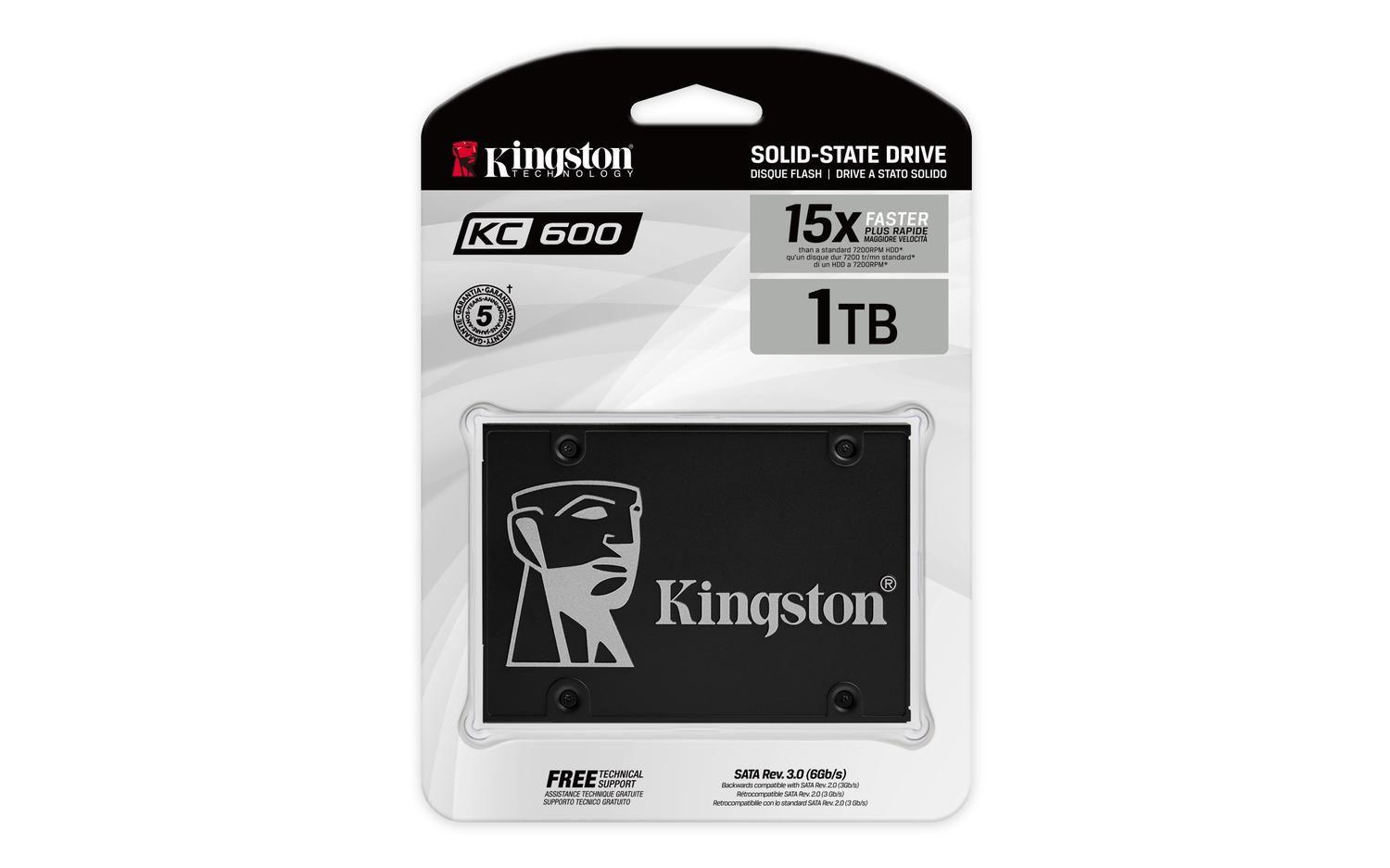 Disco Estado Sólido Interno Kingston KC600 1,02TB 2.5"-3