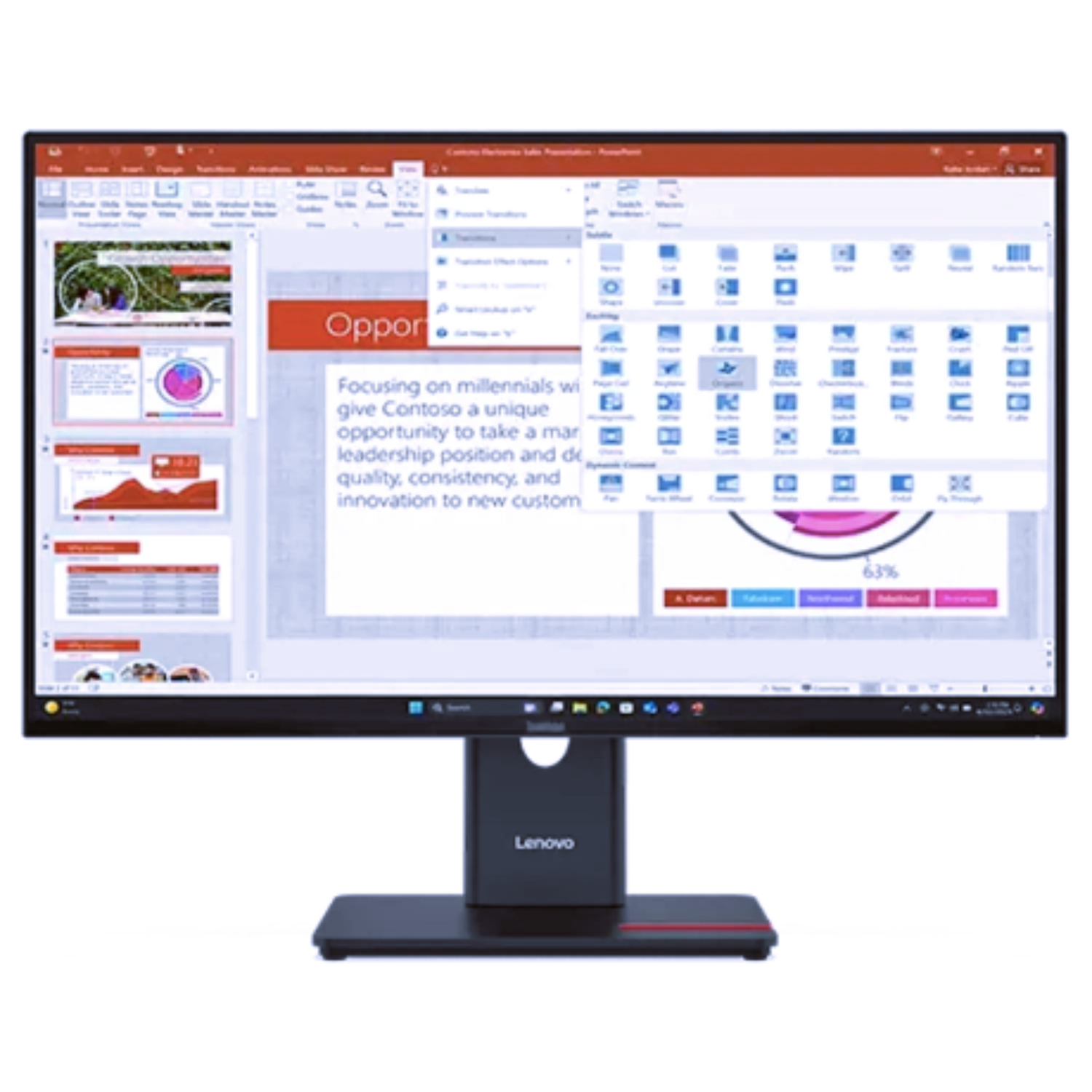 Monitor Lenovo ThinkVision T27-40 27" FHD IPS 100Hz-0
