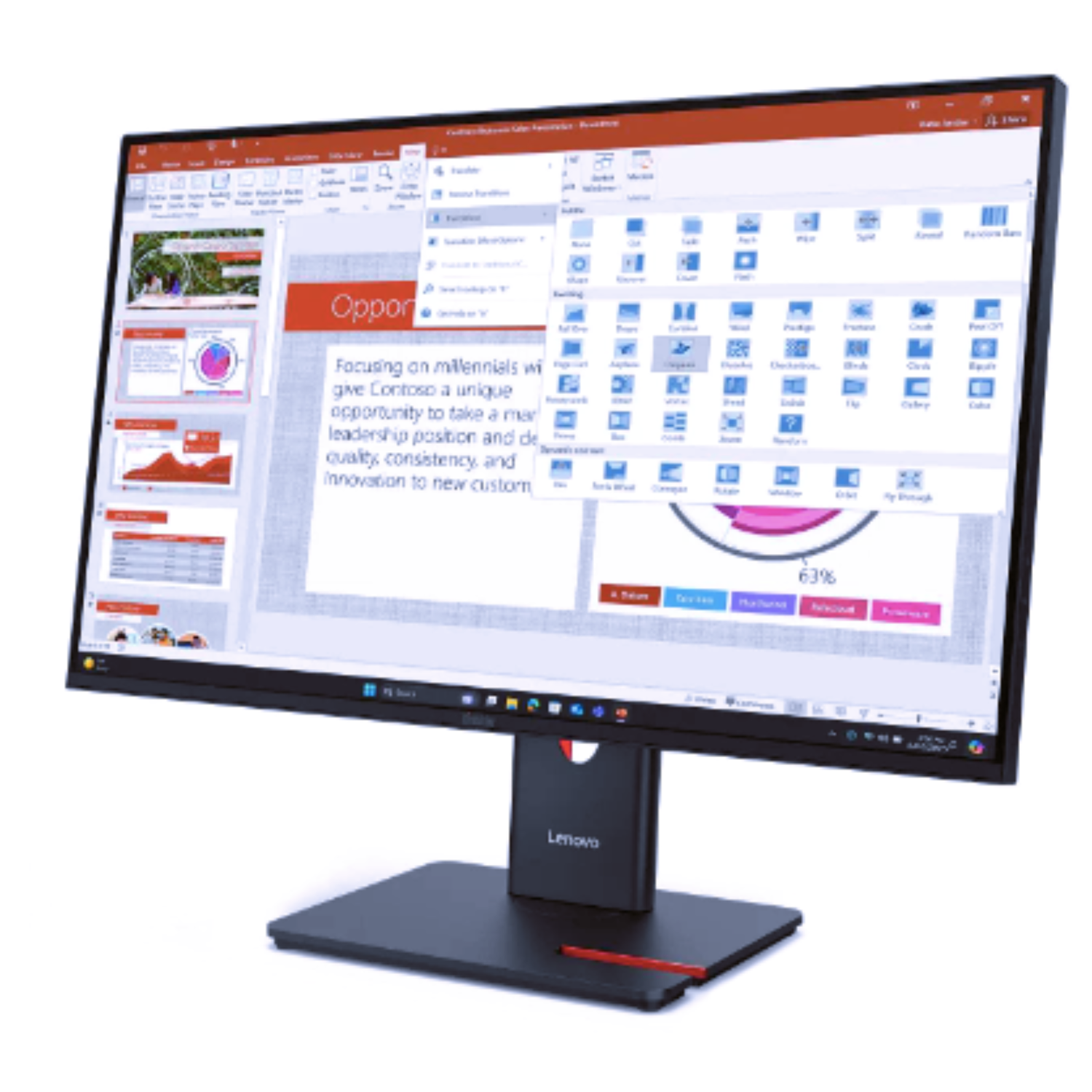 Monitor Lenovo ThinkVision T27-40 27" FHD IPS 100Hz-2