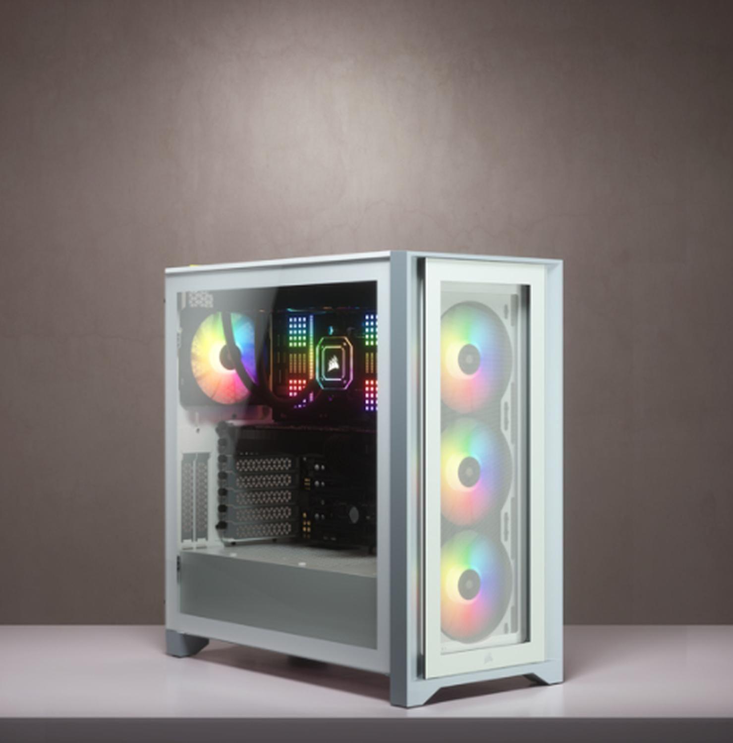 Gabinete iCUE 4000X RGB Midi Tower Blanco-1